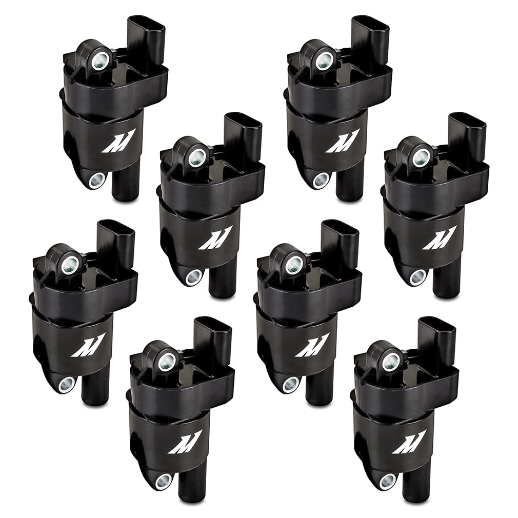 Mishimoto Ignition Coil, Compatible with GM LS2/LS3/LS4/LS7/LS9 (Round), Set of 8