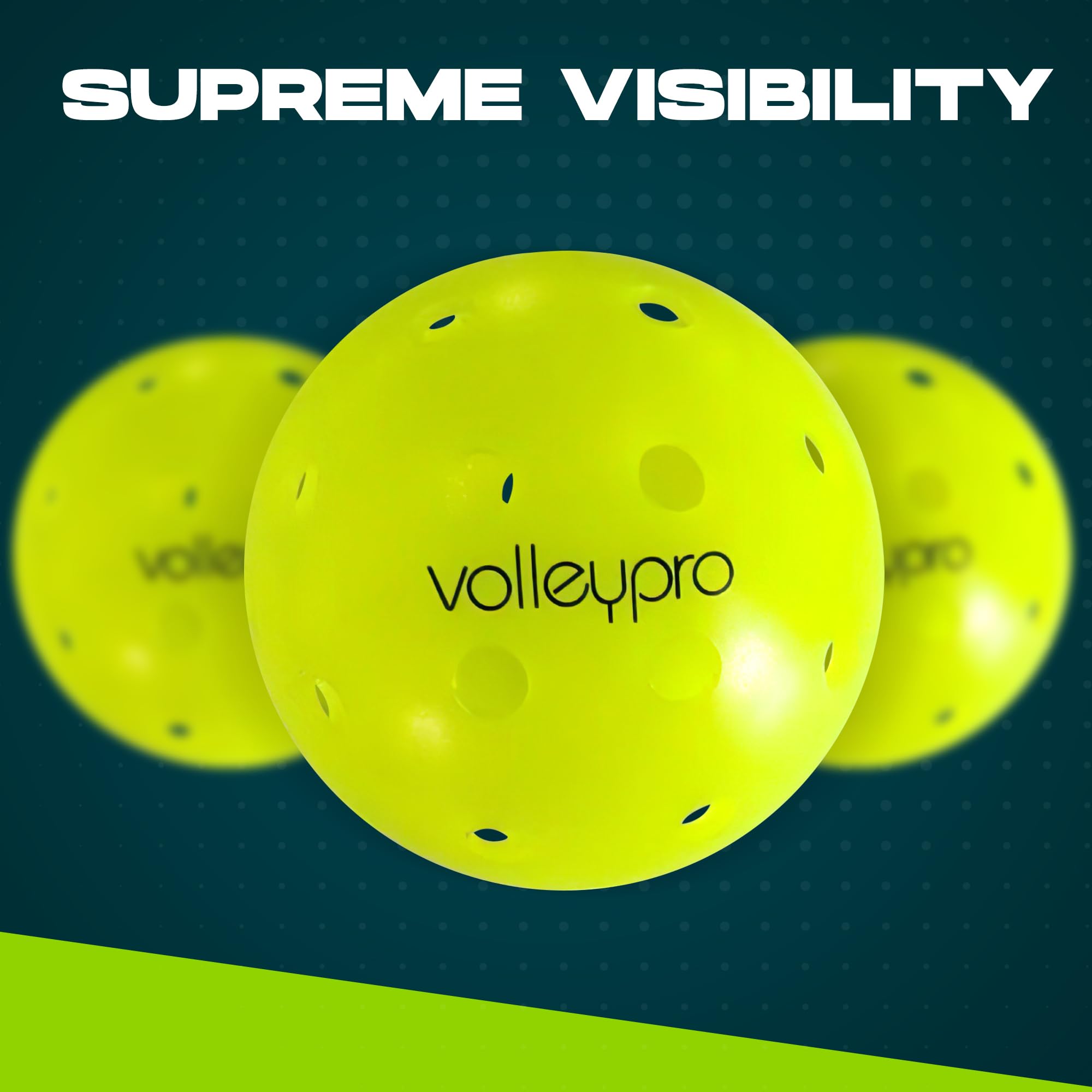 Volley Pro 4-Pack Outdoor Pickleballs: Ultimate Quality, Precision-Balance, and Durability for Confident Competition