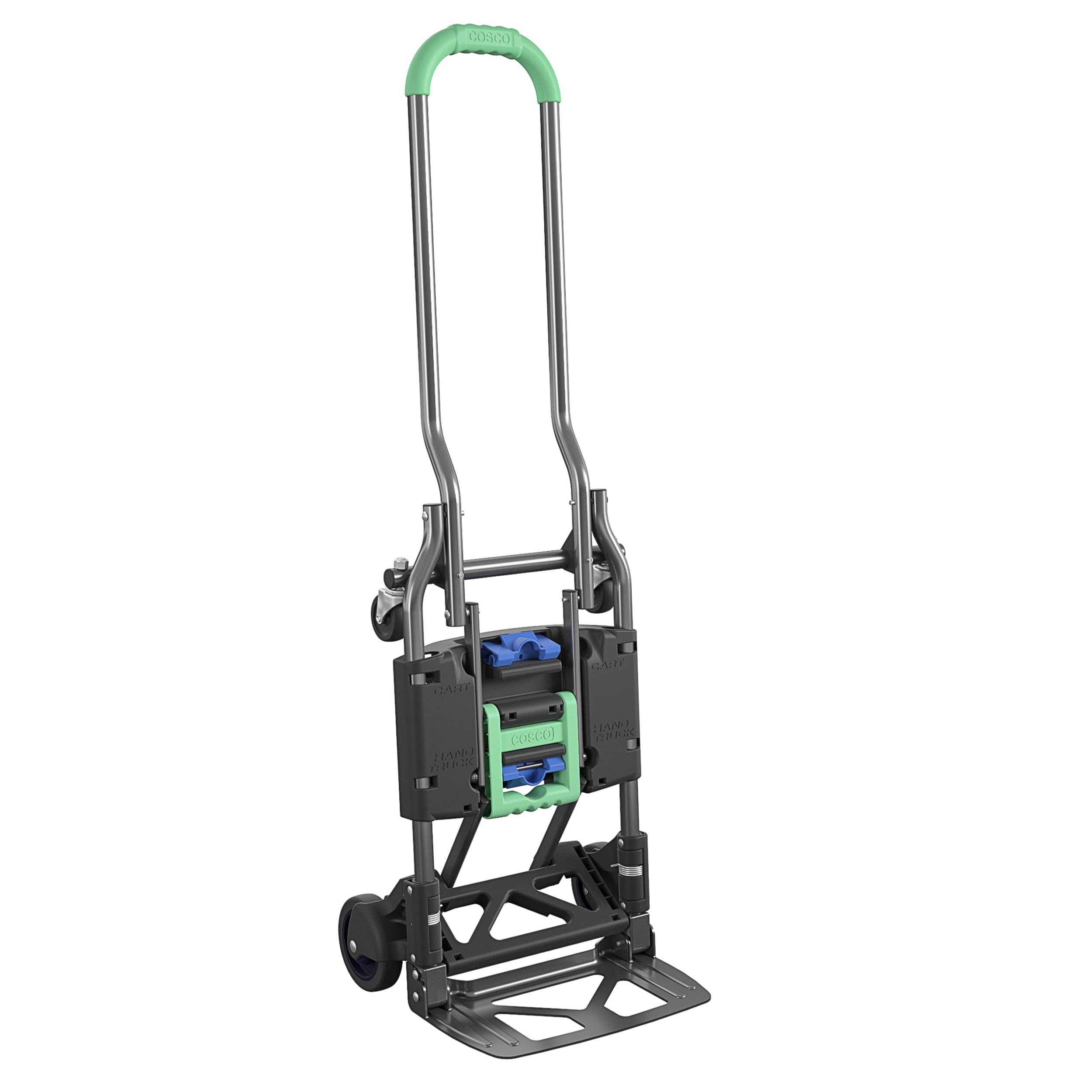 COSCO Shifter Multi-Position Folding Hand Truck and Cart, 300 lb. Weight Capacity, Green, 12222PBG1E