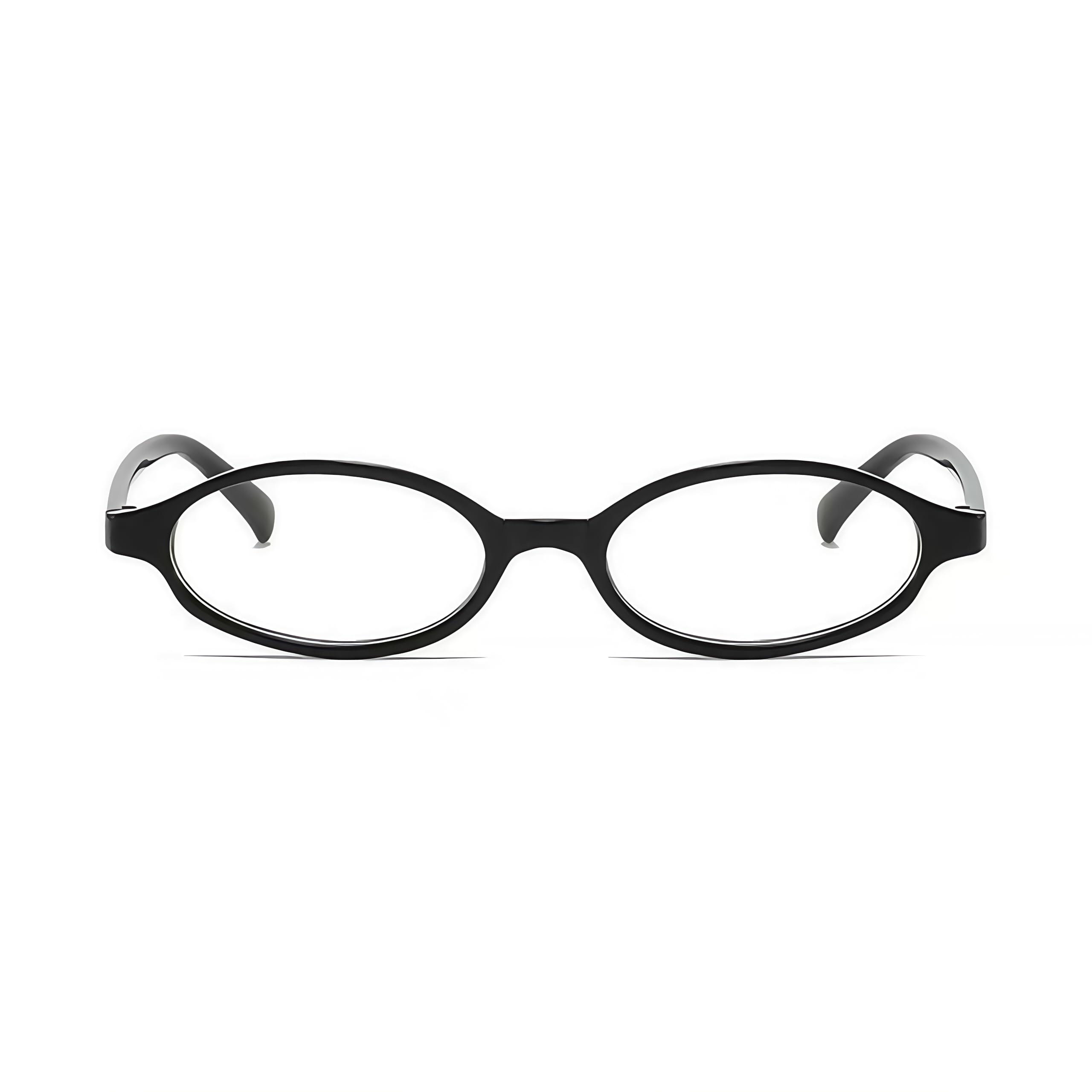 BOBUXLIIN Blue Light Y2K Office-siren Oval Fake Glasses Non Prescription Glasses for Women Small Frame Fashion Accessories
