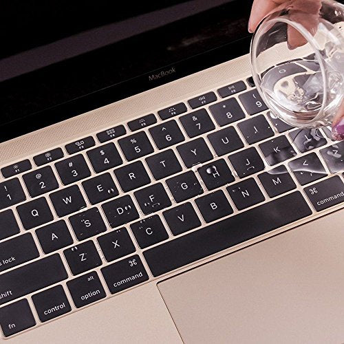CaseBuy MacBook Air 13 inch Keyboard Cover for 2012-2017 MacBook Air 13 Inch A1369 A1466 & MacBook Pro 13 Inch, 15 Inch(with or Without Retina Display, 2015 or Older Version), Black