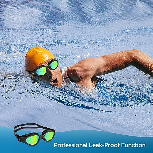 SwimStars Swim Goggles, Swimming Goggles for Adult Men Women Anti Fog No Leaking Pool Goggles