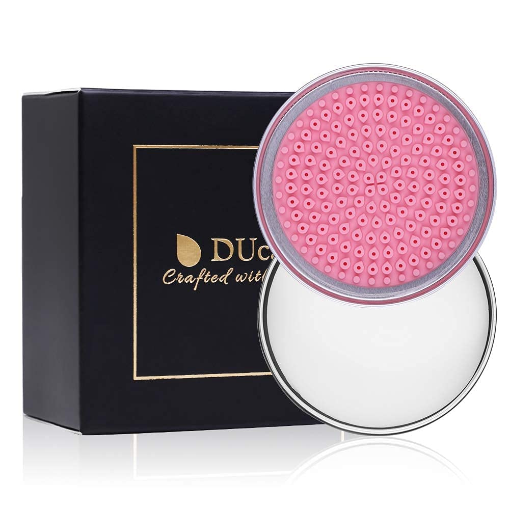 DUcare Makeup Brush Cleaner Shampoo Soap Solid Brush Cleaning Mat Removes Cosmetic Color Brush Cleaner Pad for Cleaning Makeup Sponges Brushes