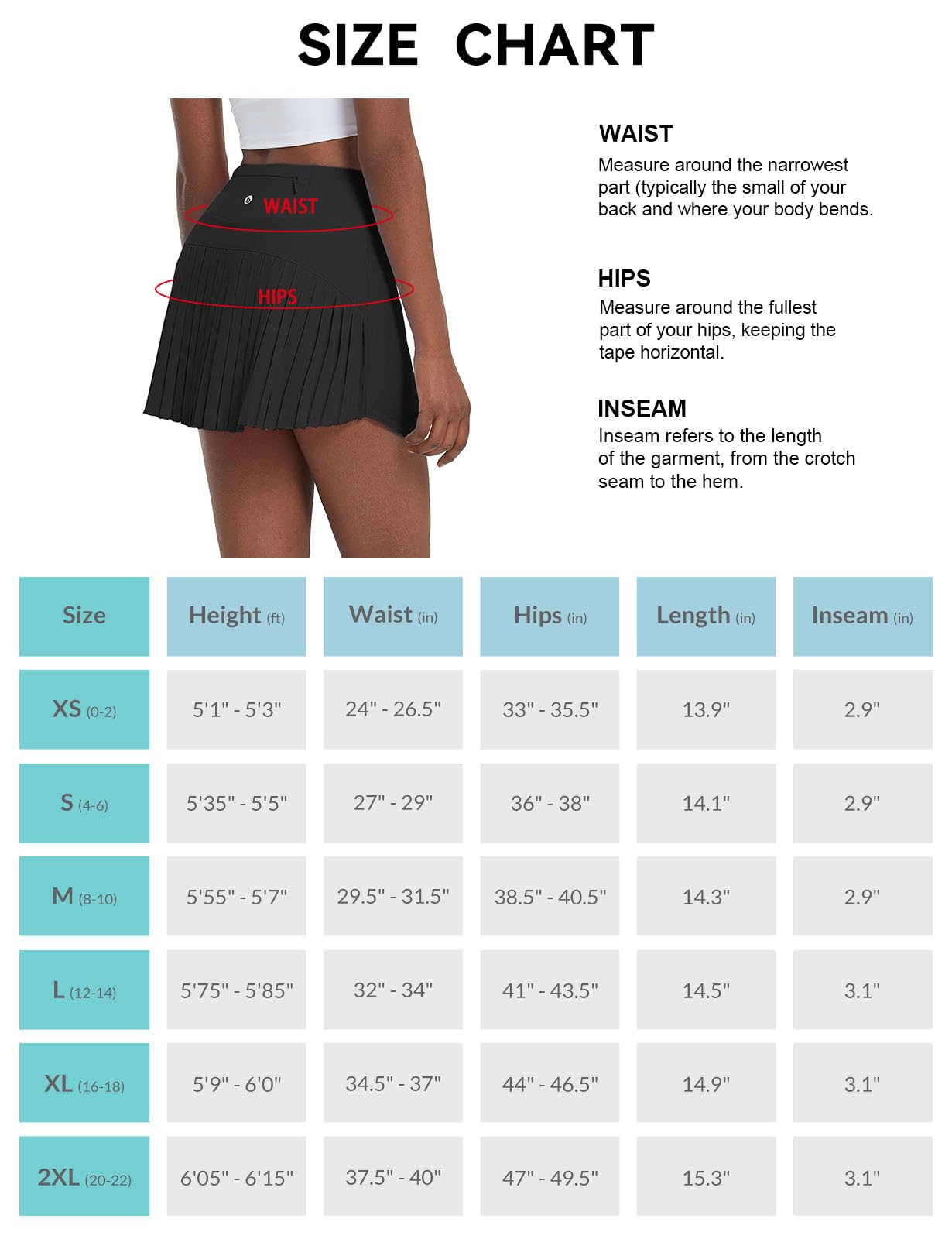 BALEAF Pleated Tennis Skirt Skorts Skirts for Woman High Waisted Lightweight Athletic Golf Workout with Shorts Pockets Black Medium