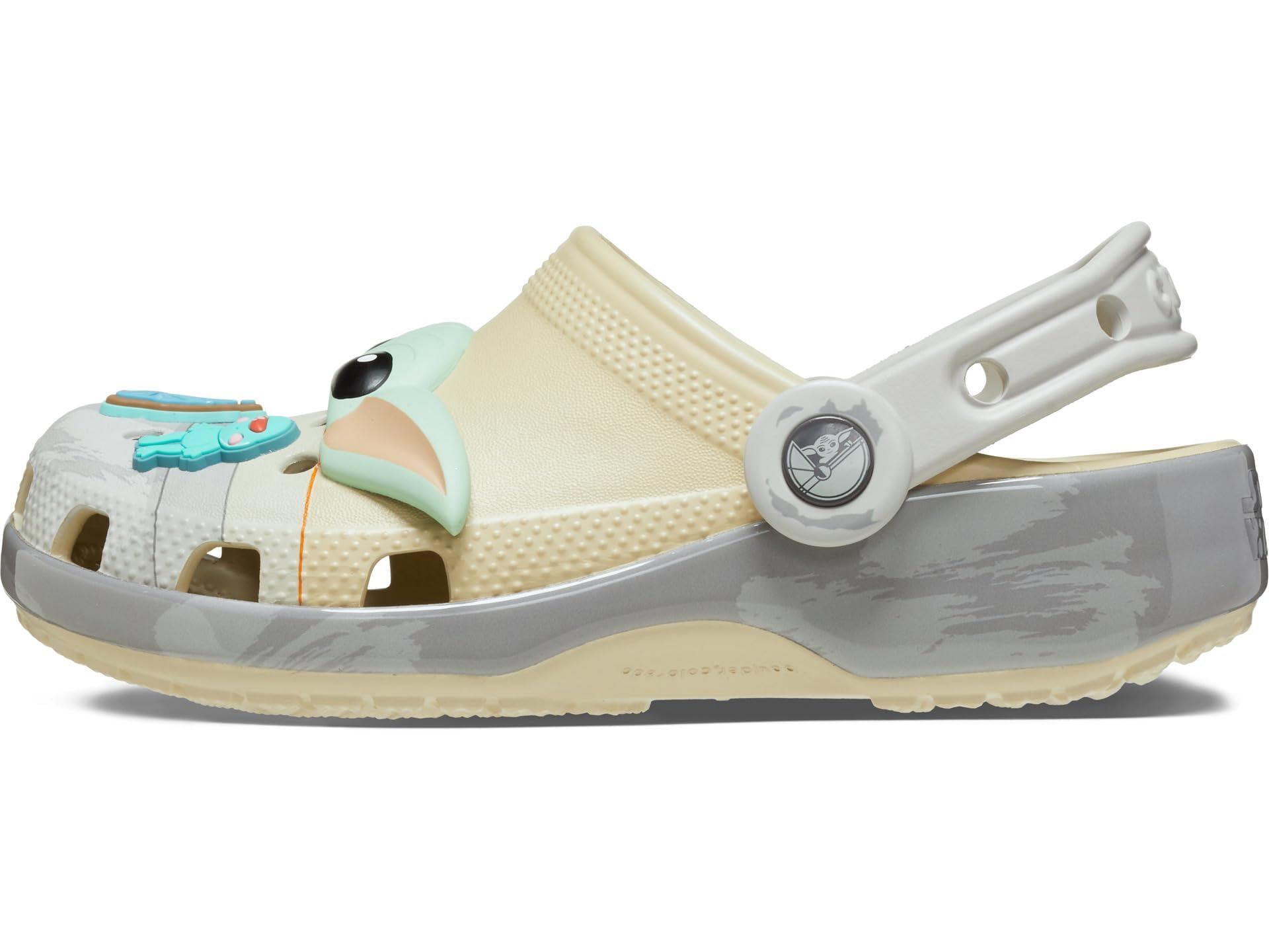 Crocs Classic Star Wars Clogs (Little Big Kid) Grogu K Bone, 5 US Unisex