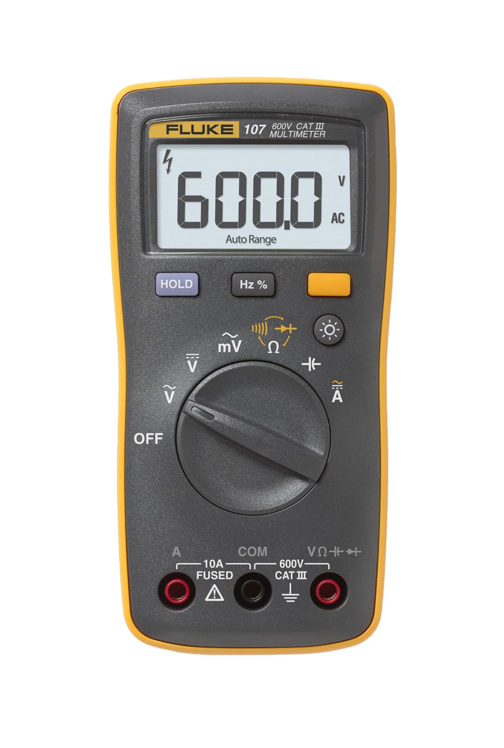Fluke 107 AC/DC Current Handheld Digital Multimeter by Fluke, Gray