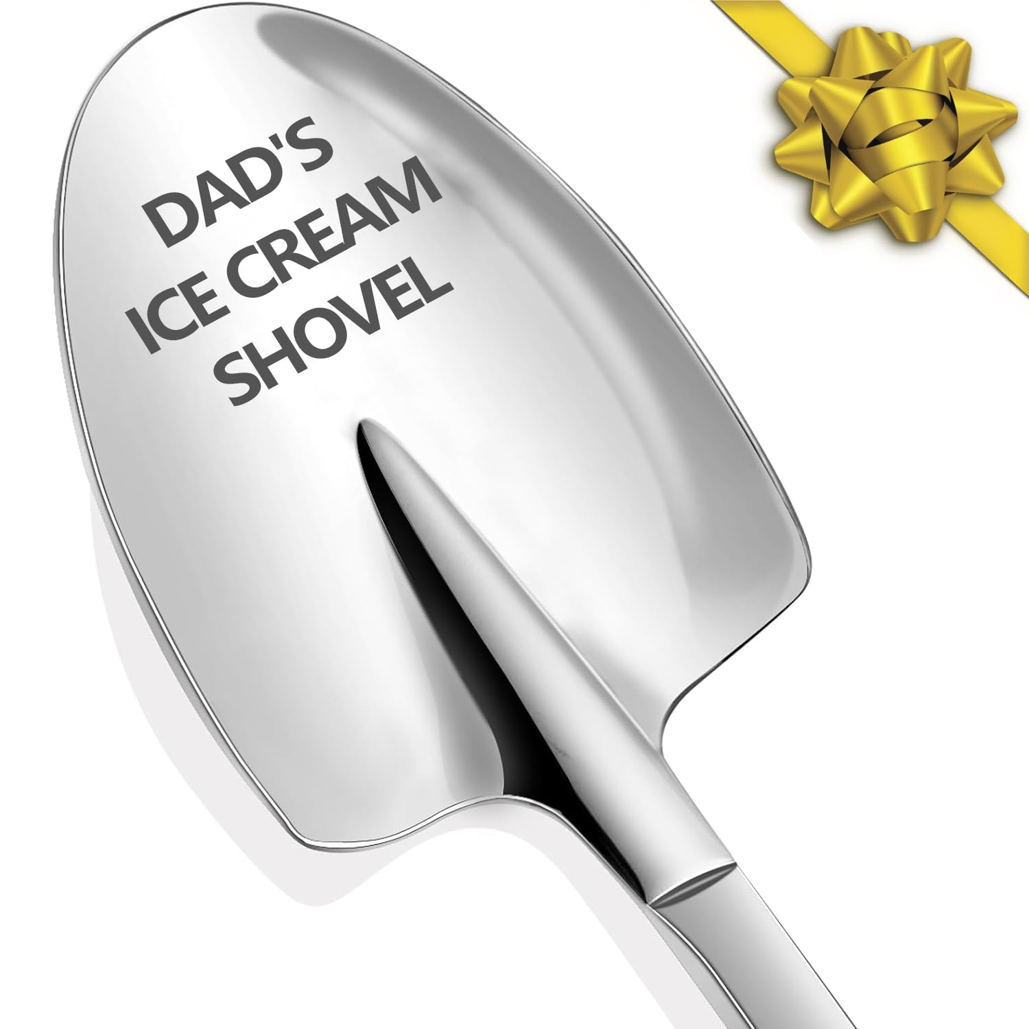 Gifts for Dad, Father's Day Gifts from Daughter Son, Birthday Gifts for Dad, Personalized Dad Gifts, Funny Engraved Stainless Steel Dad's Ice Cream Shovel Fathers Day Gifts, Stocking Stuffers for Dad