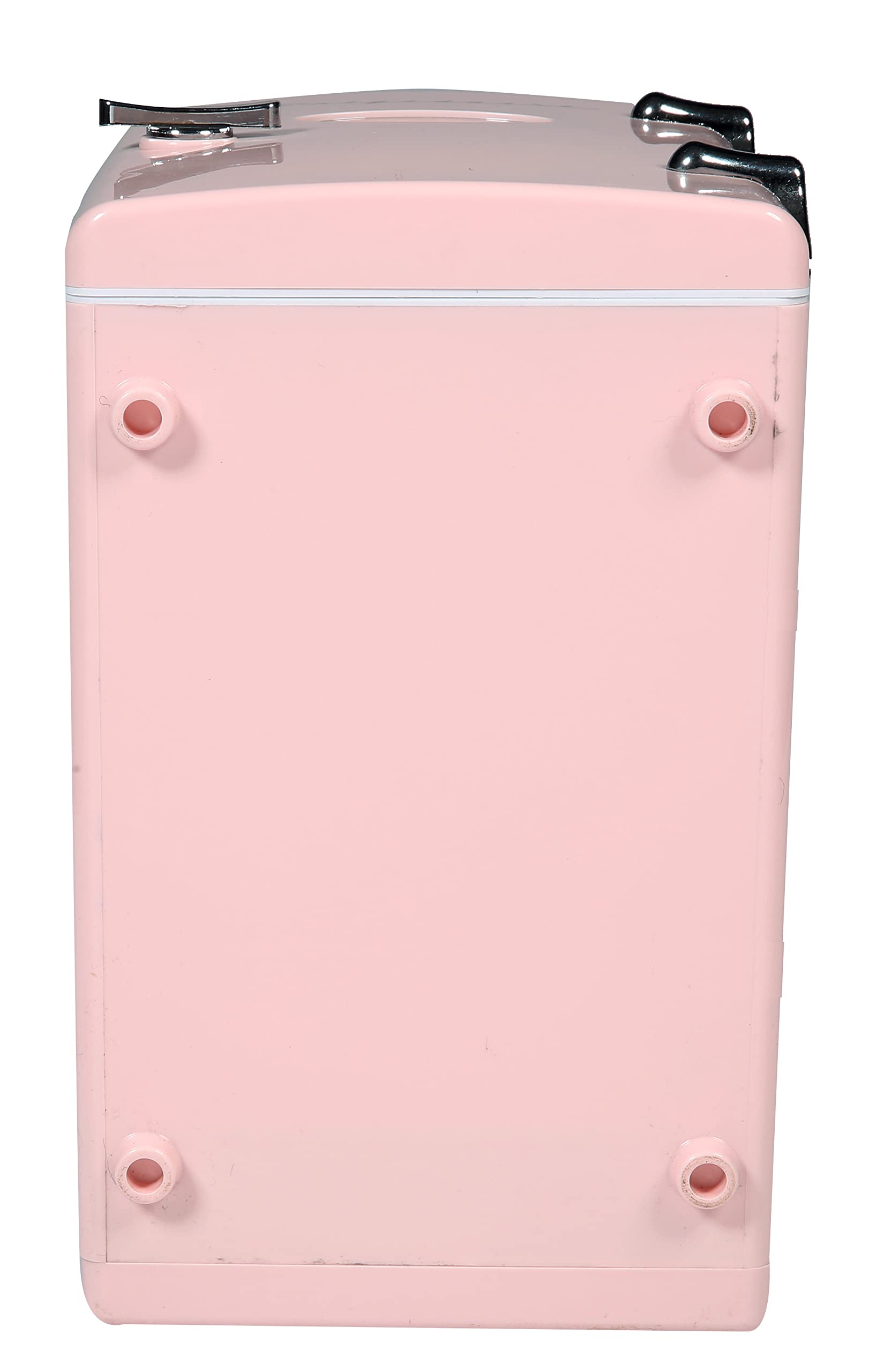 Frigidaire EFMIS175 Retro 9-Can Mini Personal Fridge Portable Cooler for Car, Office, Bedroom, Dorm Room, or Cabin, 11.8"D x 7.1"W x 10.1"H, Pink