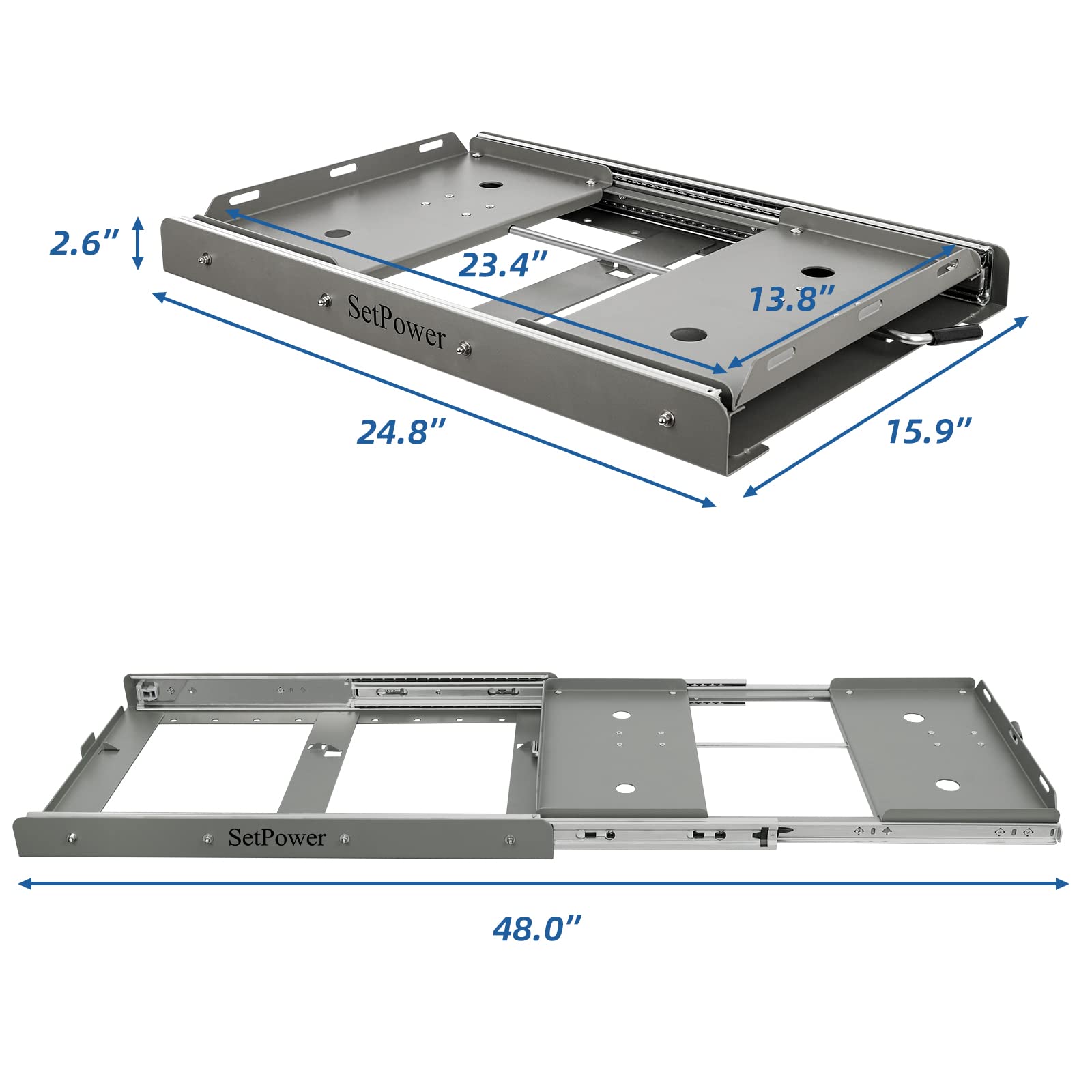 Setpower Slide Mount for AJ Series Portable Refrigerator Freezer, Designed AJ30, AJ40, AJ50