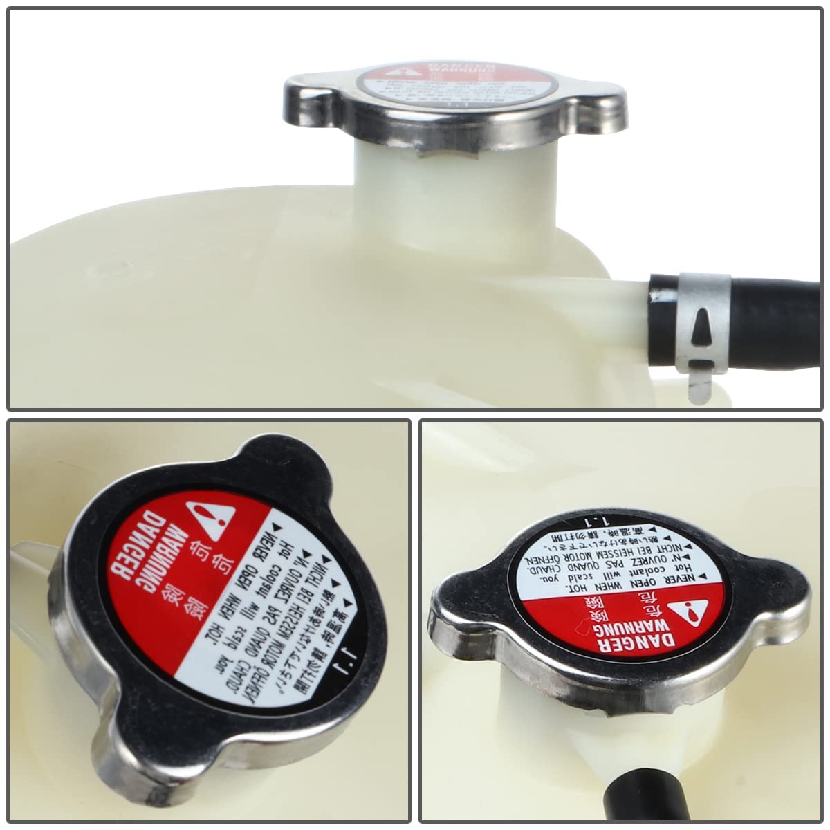 DNA MOTORING OEM-RT-HY3014121 OE Style Coolant Overflow Reservoir Tank w/Cap and Hose Compatible with 17-20 Hyundai Elantra