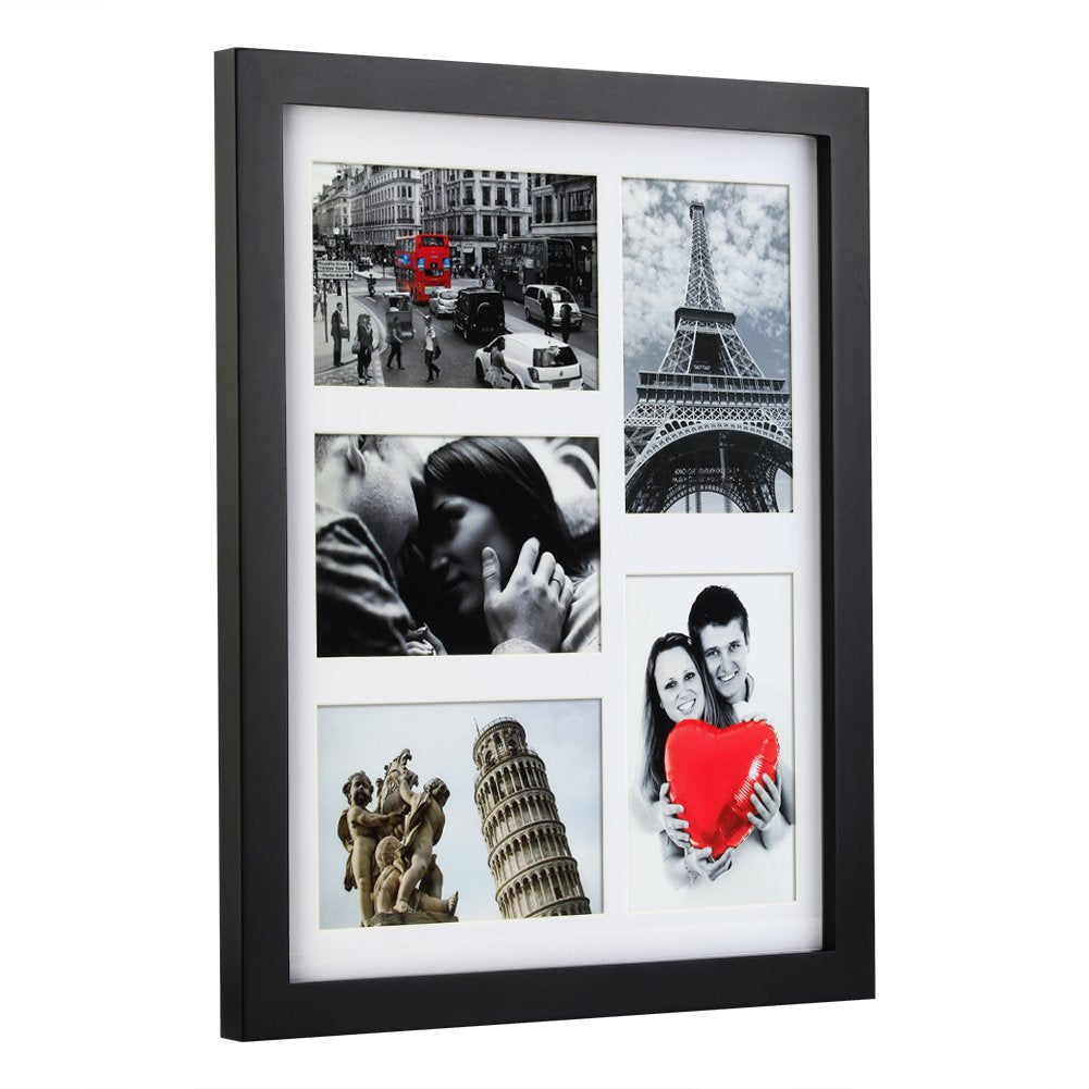 RPJC 11x14 Picture Frames Collage - Display 5 Pcs 4x6 inch photos with Mat Made of Solid Wood and Glass Cover