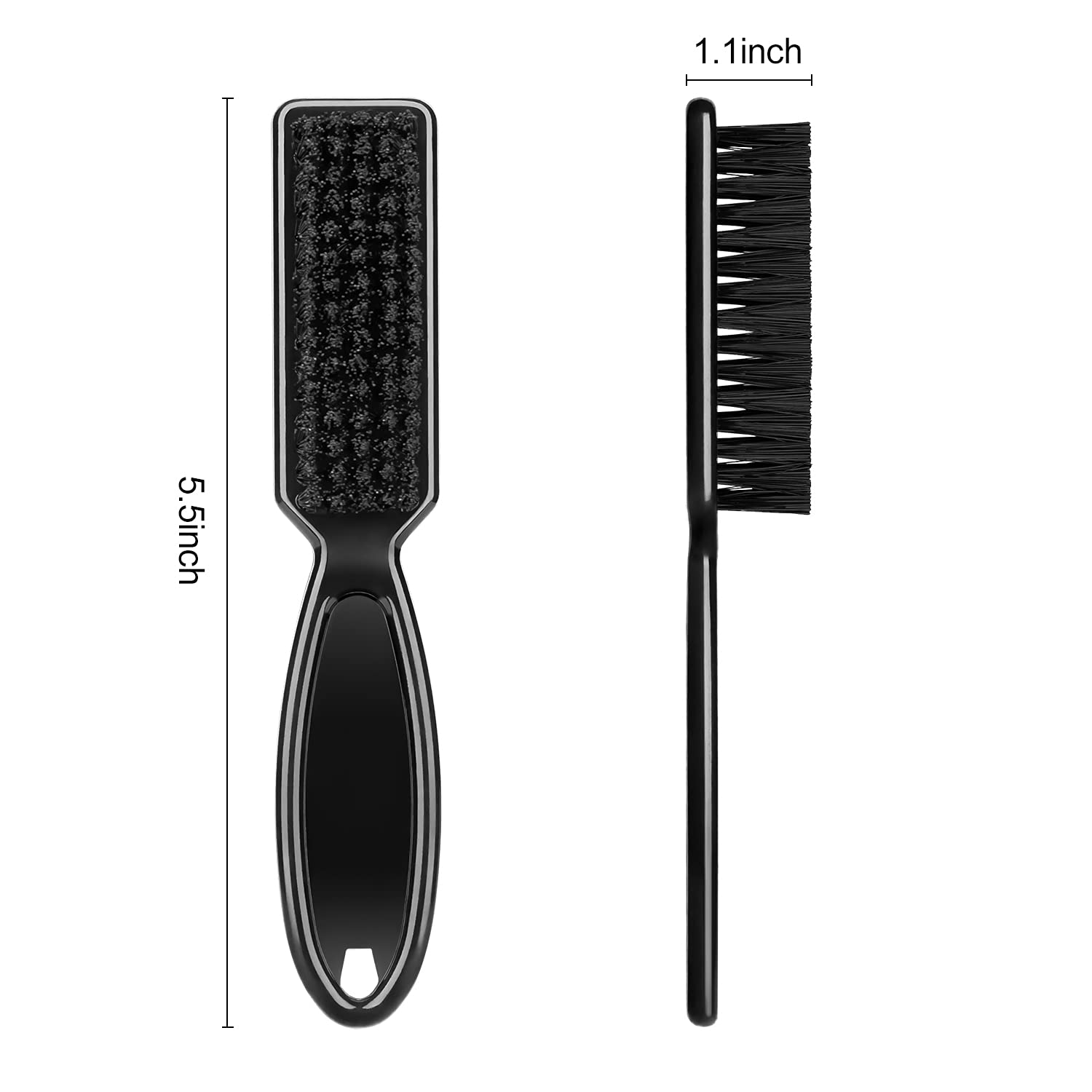 BEATURE 6 Pieces Barber Blade Cleaning Brush, Clipper Cleaning Brush Trimmer Cleaning Brush, Hair Styling Nylon Brush for Men (Black)