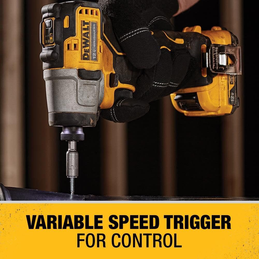 DEWALT XTREME 12V MAX* Impact Driver Kit, 1/4-Inch (DCF801F2)