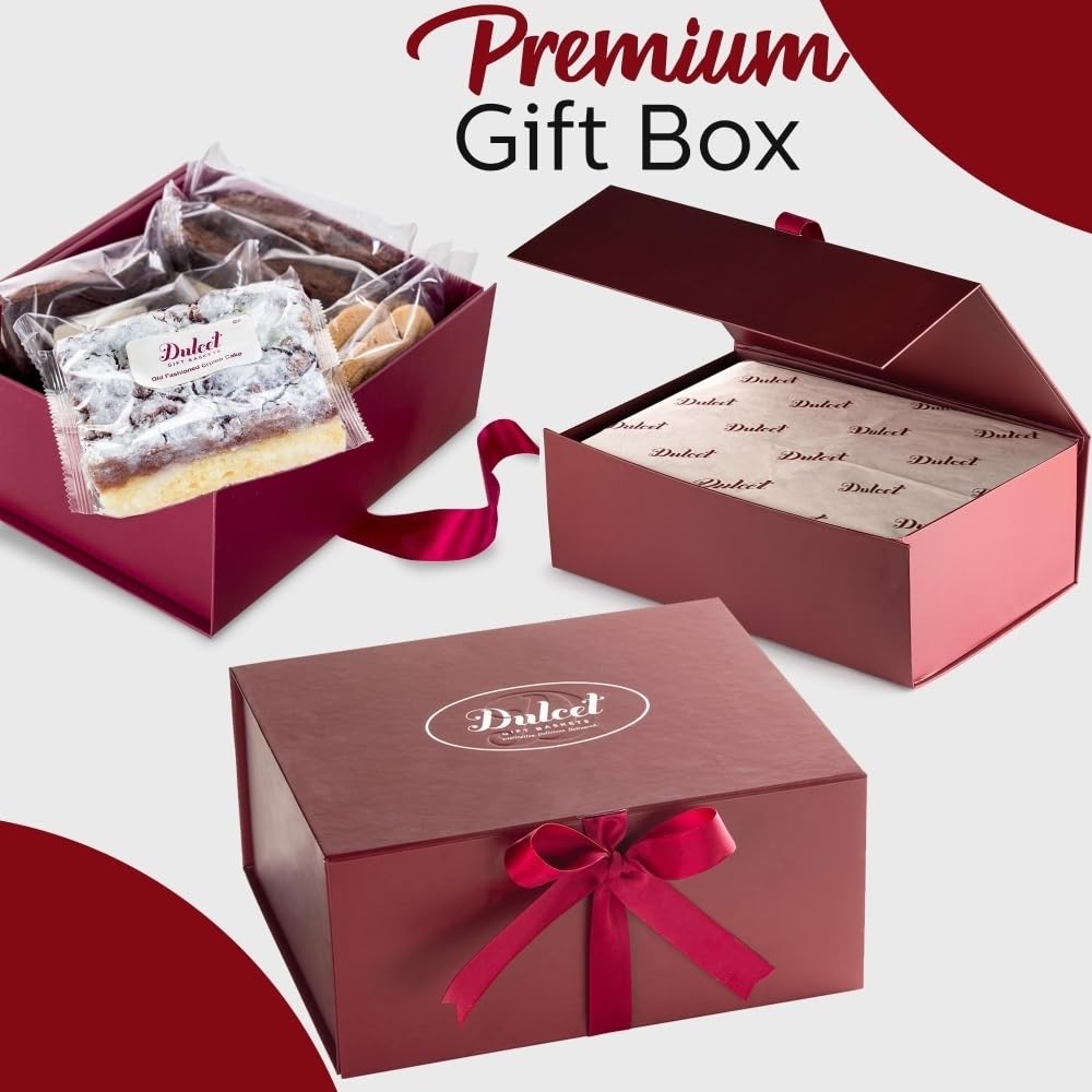 Dulcet Gift Baskets Christmas Assortment of Fresh Baked Cookies featuring Peppermint, Gingerbread Man, Chocolate Chip and many more ideal for Family, Friends, Him, Her, Kids, Parents, Daughter & Son.