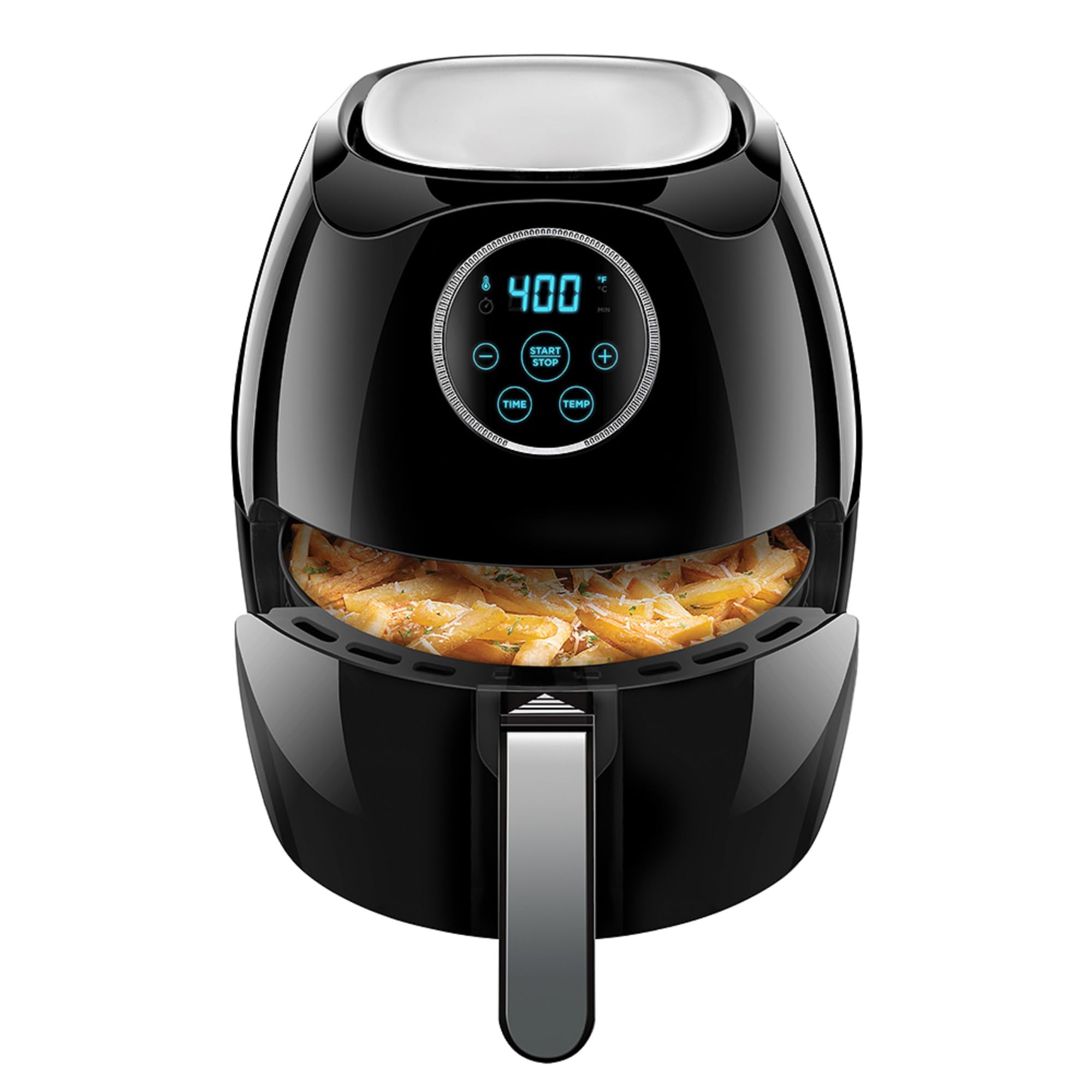 CHEFMAN Large Air Fryer 6.5 Qt XL, Healthy Cooking, User Friendly, Nonstick, Digital Touch Screen with 4 Cooking Functions w/ 60 Minute Timer & Auto Shut Off, BPA-Free, Dishwasher Safe Basket, Black