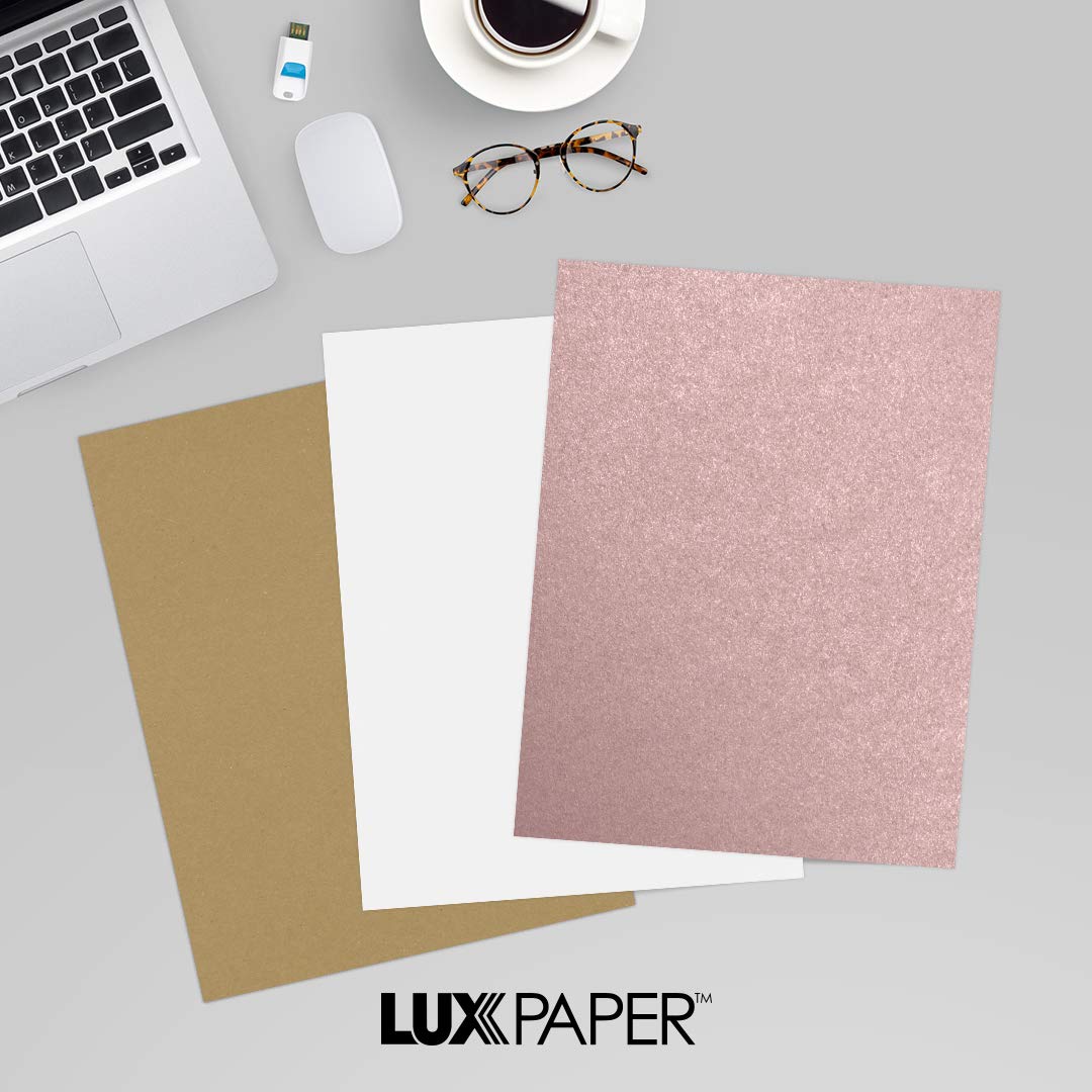 LUXPaper 8.5" x 11" Cardstock | Letter Size | Misty Rose Metallic - Sirio Pearl | 111lb. Cover | 50 Qty