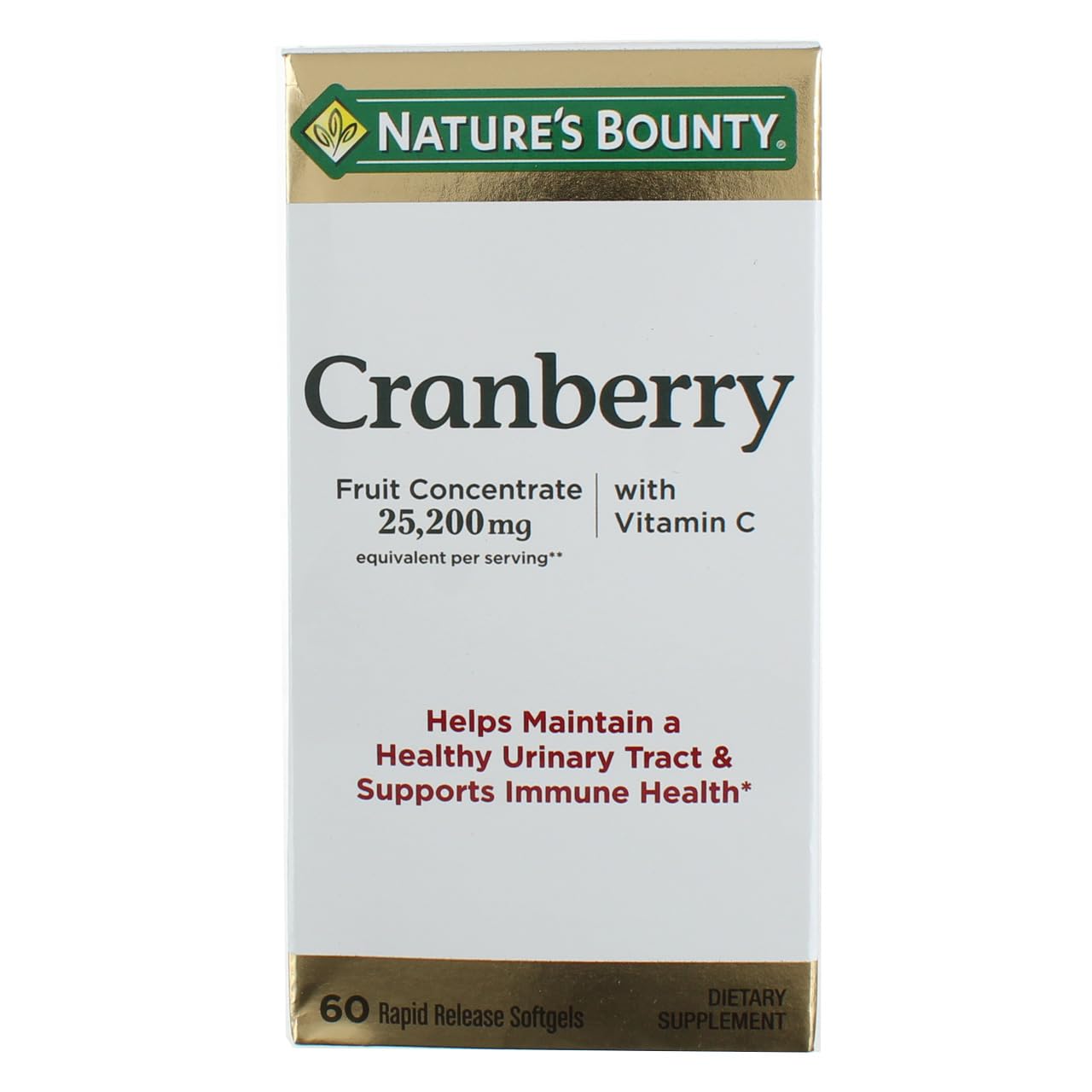 Nature's Bounty Cranberry Dietary Supplement 60 Soft Gels (Pack of 3)