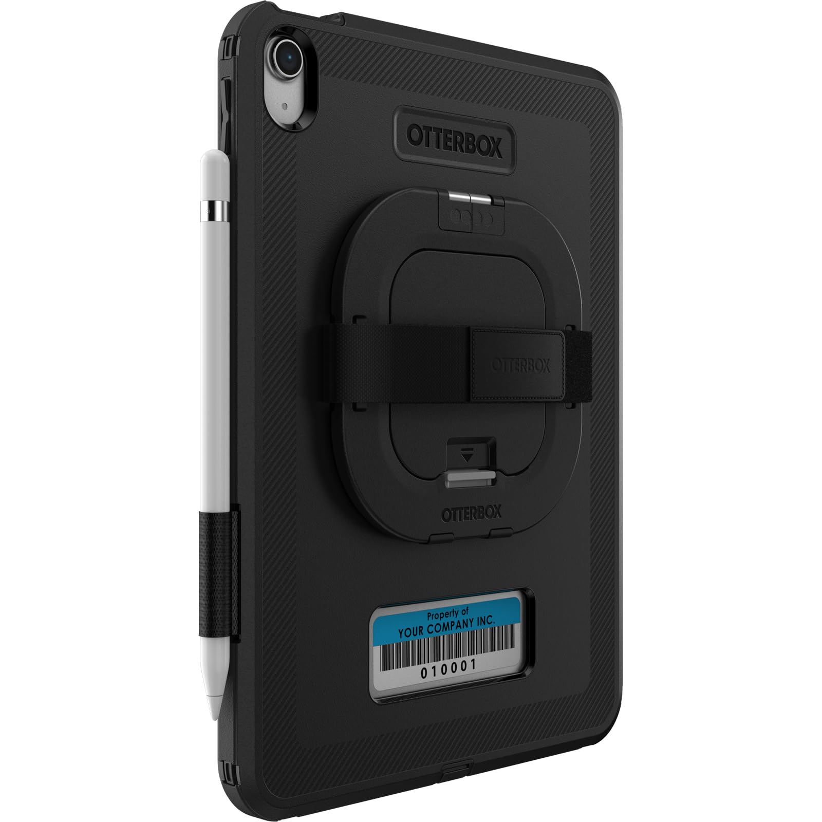 OtterBox Defender for Business W/Kickstand/HANDSTRAP for iPad 10th Gen (ONLY) V2 - Black, Rugged & Durable, screenless, Port Protection, Includes Shield-Stand (Non-Retail Packaging)