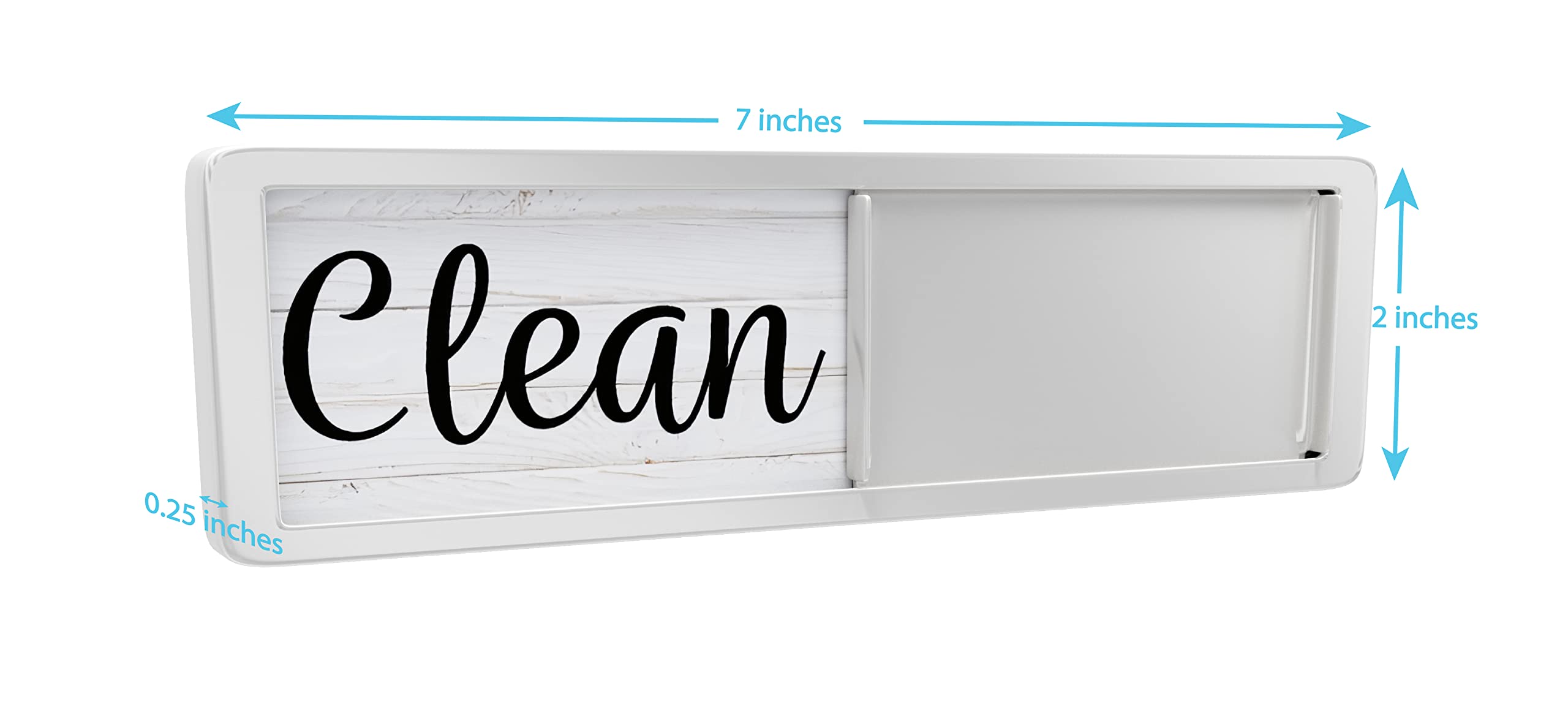 Dishwasher Magnet Clean Dirty Sign, Strong Universal Dirty Clean Dishwasher Magnet Indicator for Kitchen Organization, Slide Rustic Farmhouse Black and White Wood