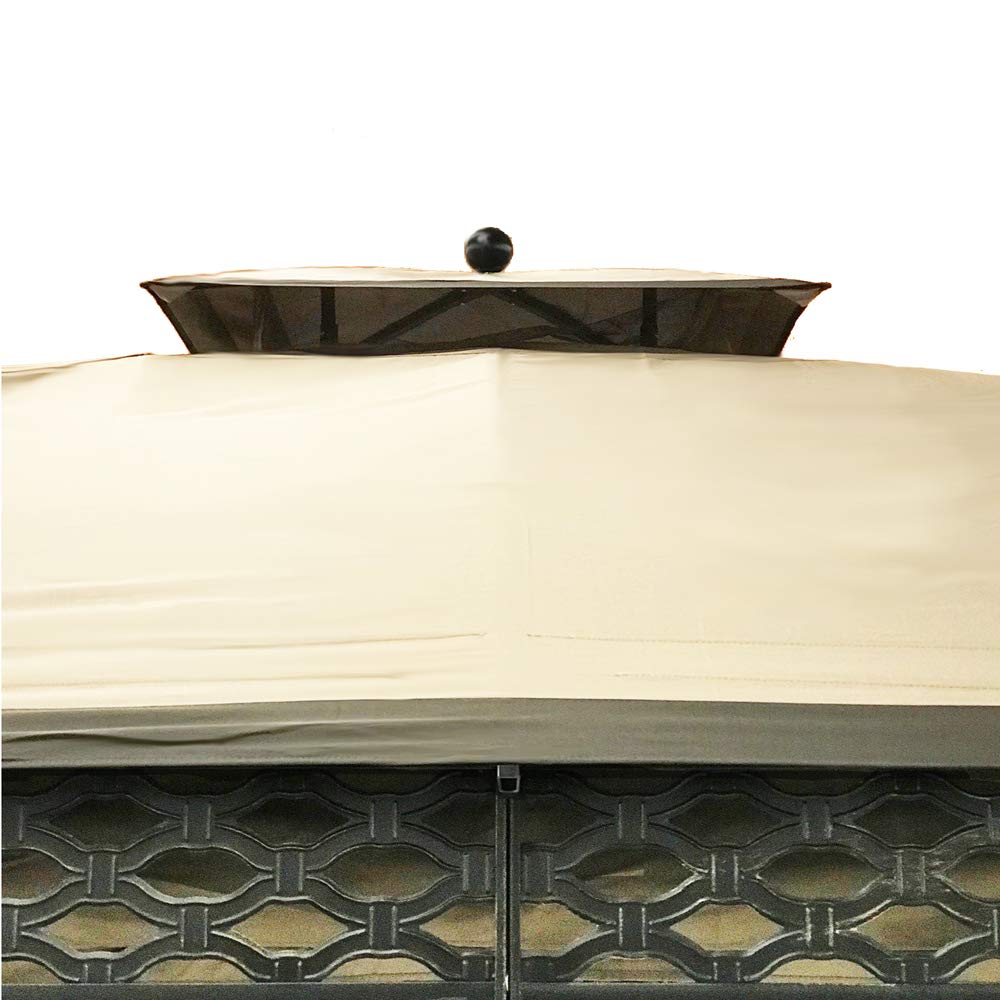 Garden Winds Replacement Canopy Top Cover for Oakmont Gazebo - 350 - Beige - Model L-GZ1188PST-A