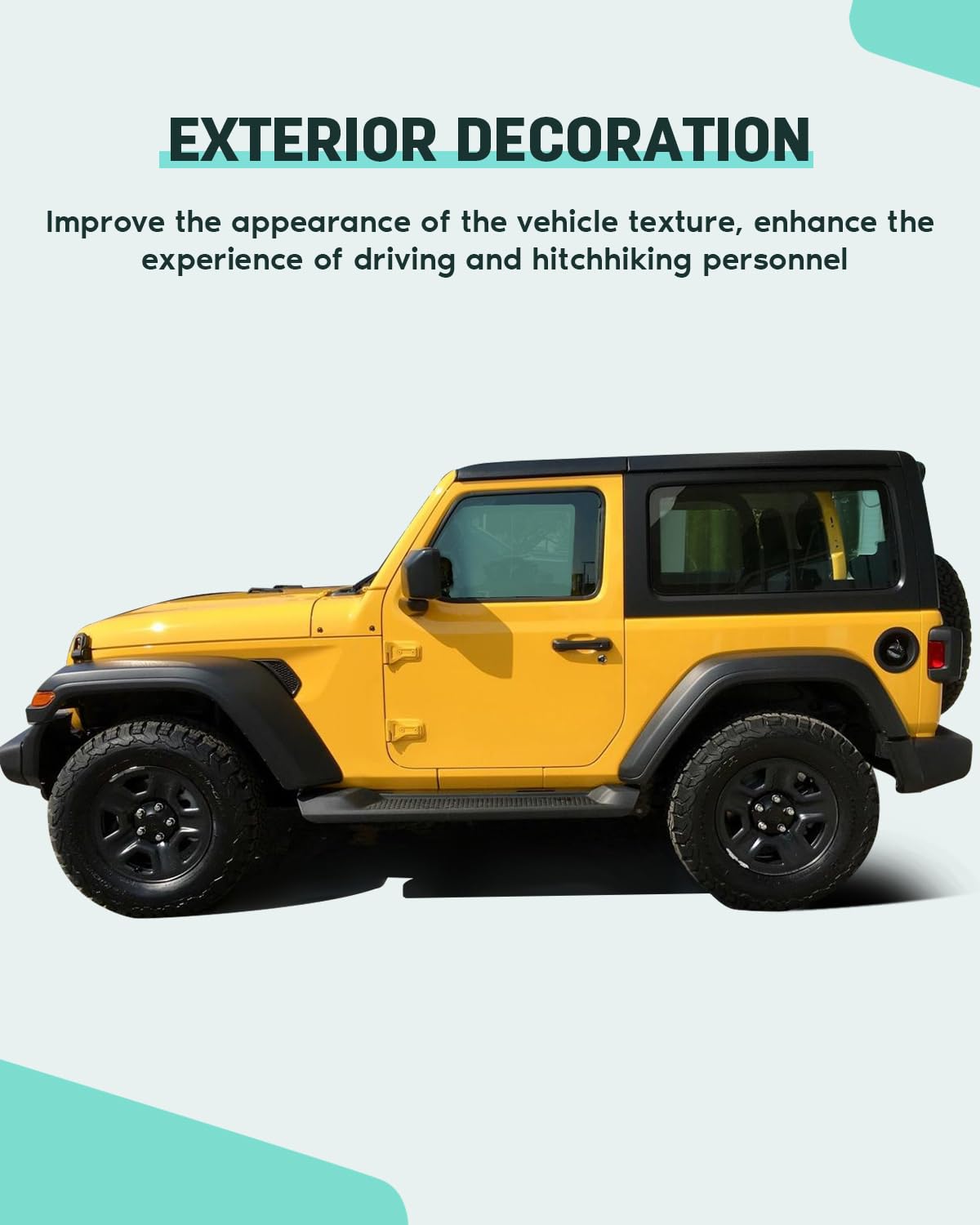 SCITOO Nerf Bar Running Board Side Step Fit for 2018-2023 for Jeep Wrangler JL 2 Door Plastic Rock Sliders