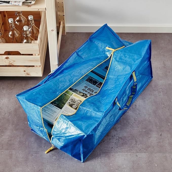 Ikea 901.491.48 Frakta Storage Bag, Blue, 8 Pack