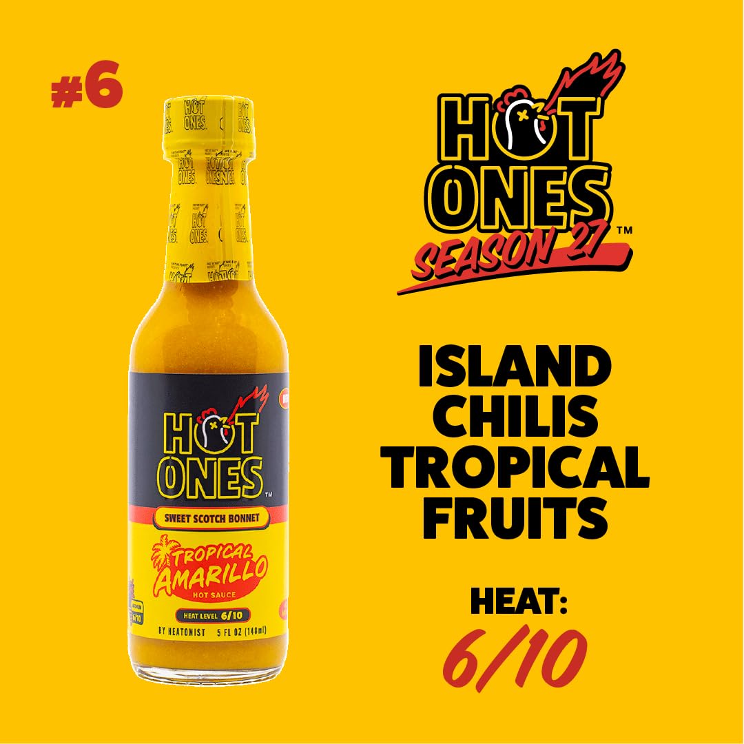 Hot Ones Hot Sauce Challenge Set - Season 27 Trio - Hot Sauces Gift Set - Variety Pack - Made with Natural Ingredients - Unique Small Batch Sampler - 5 fl oz Bottles (3-Pack)