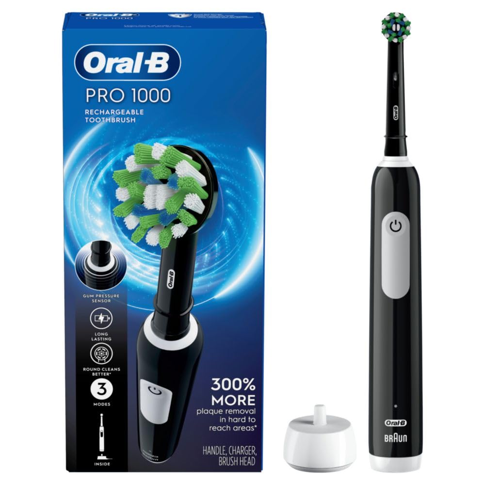 Oral-B Pro 1000 Rechargeable Electric Toothbrush, Black