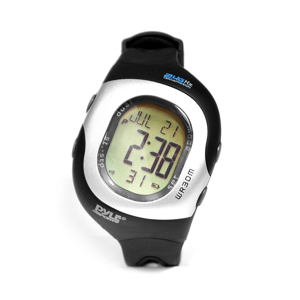 Pyle Sports Ladies Heart Rate Monitor with Calorie and Fat Burned, 50 Lap Chronograph, Black