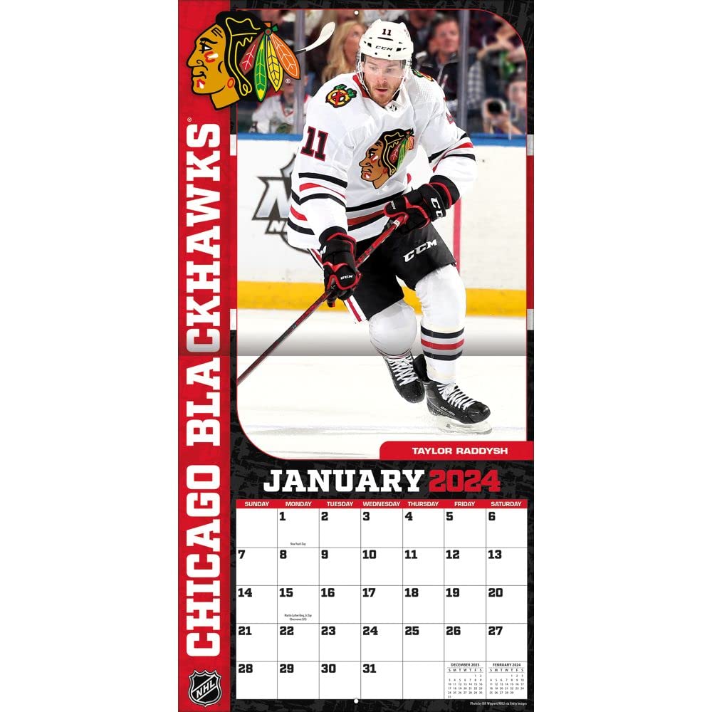 Turner Sports Chicago Blackhawks 2024 Mini Wall Calendar (24998040584)