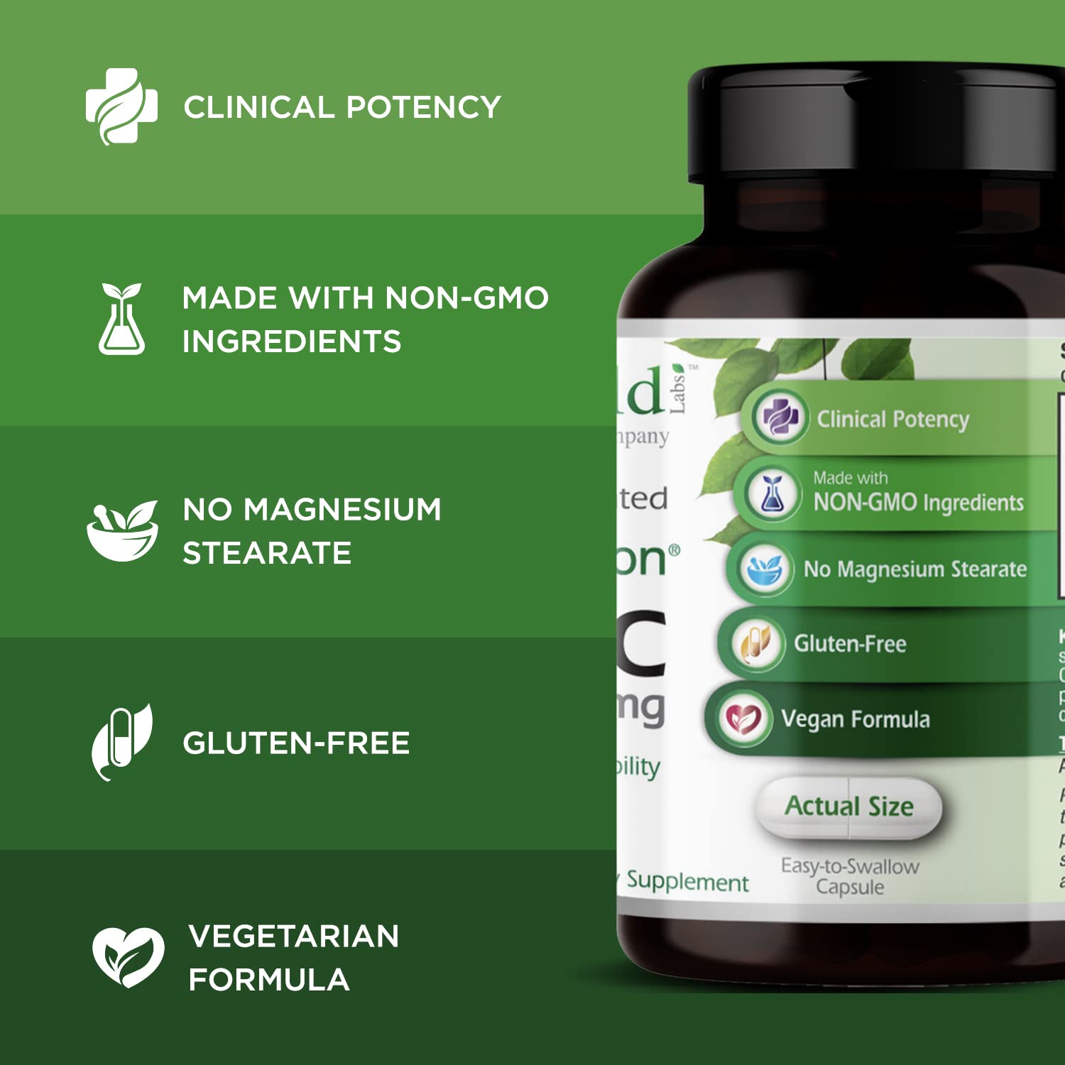 Emerald Labs Zinc 25mg - Immune Support, Digestive Health, Oxidative Stress Support - Made with Zinc Bisglycinate - Vegan & Gluten-Free - 90 Vegetable Capsules