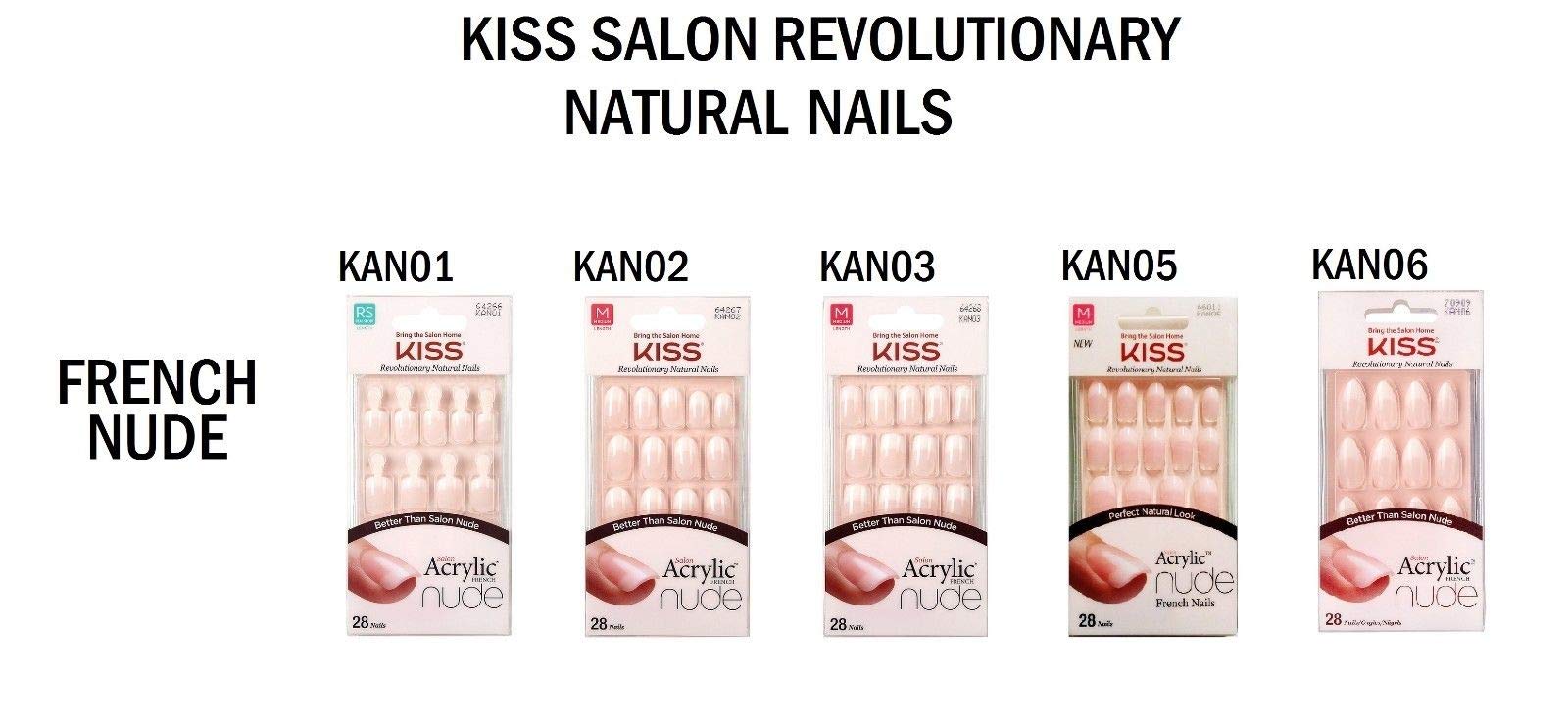 Kiss Salon Acrylic Nude French Nails 28 Count (Breathtaking) (6 Pack)