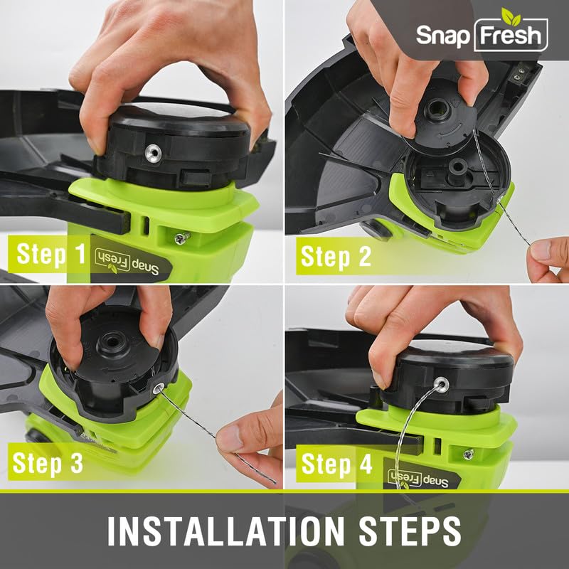 SnapFresh 6 Packs Weed Eater String, 14.76 ft 0.08" Trimmer Line Replacement Spools, Automative Feed String Trimmer Line, Only String Trimmer SP1011