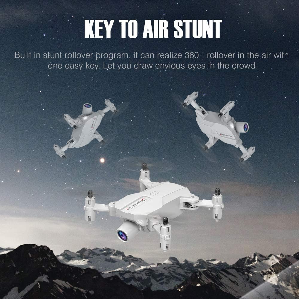 Lozenge Drone Super Small Mini Drones with Camera for Adults 4K Drones for Beginners RC Helicopter Quadcopter Toy UAV Altitude Hold Trajectory Flight (4K WiFi Camera&1 Battery, Grey)