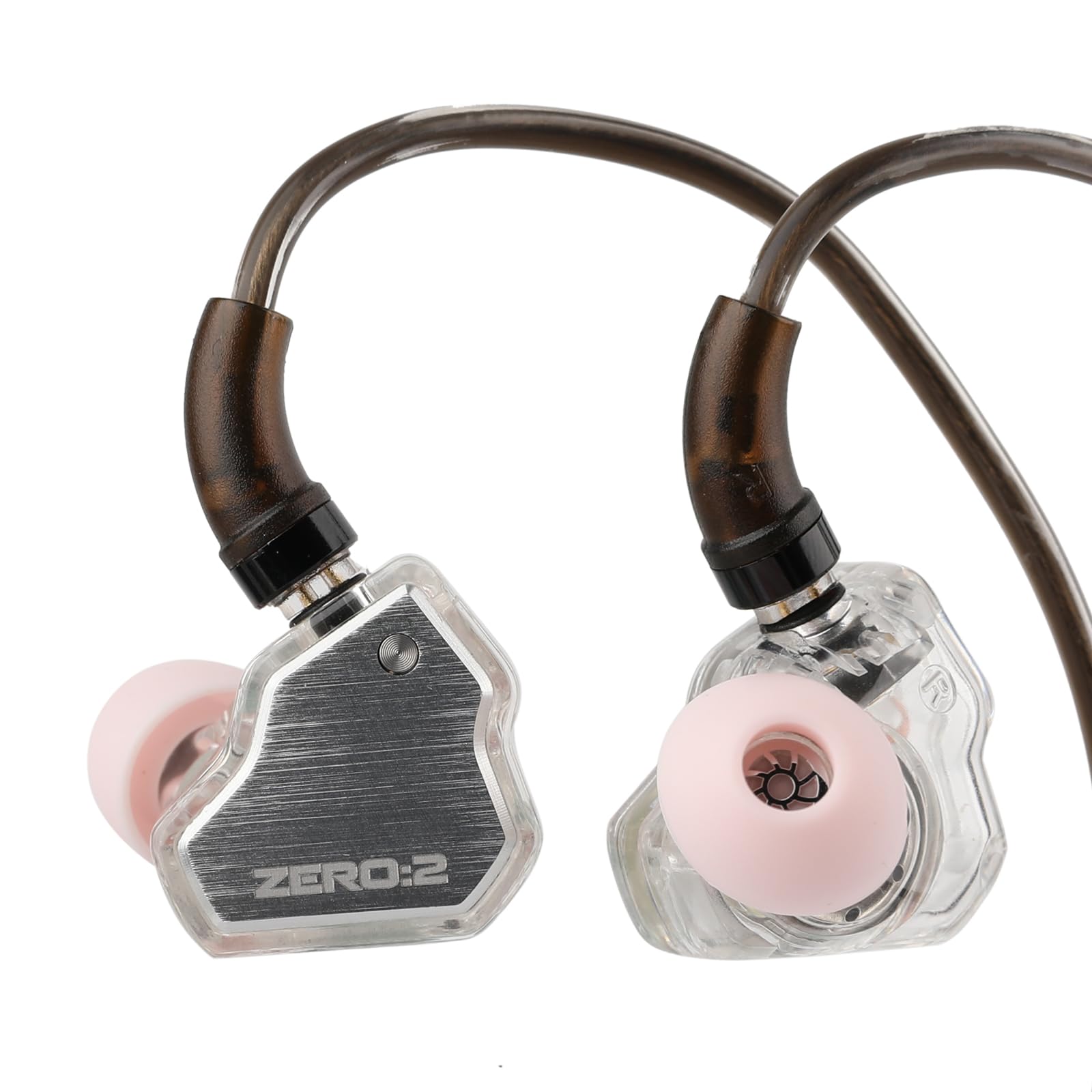 Linsoul 7Hz x Crinacle Zero:2 in Ear Monitor, Updated 10mm Dynamic Driver IEM, Wired Earbuds Earphones, Gaming Earbuds, with OFC IEM Cable for Musician (Silver)