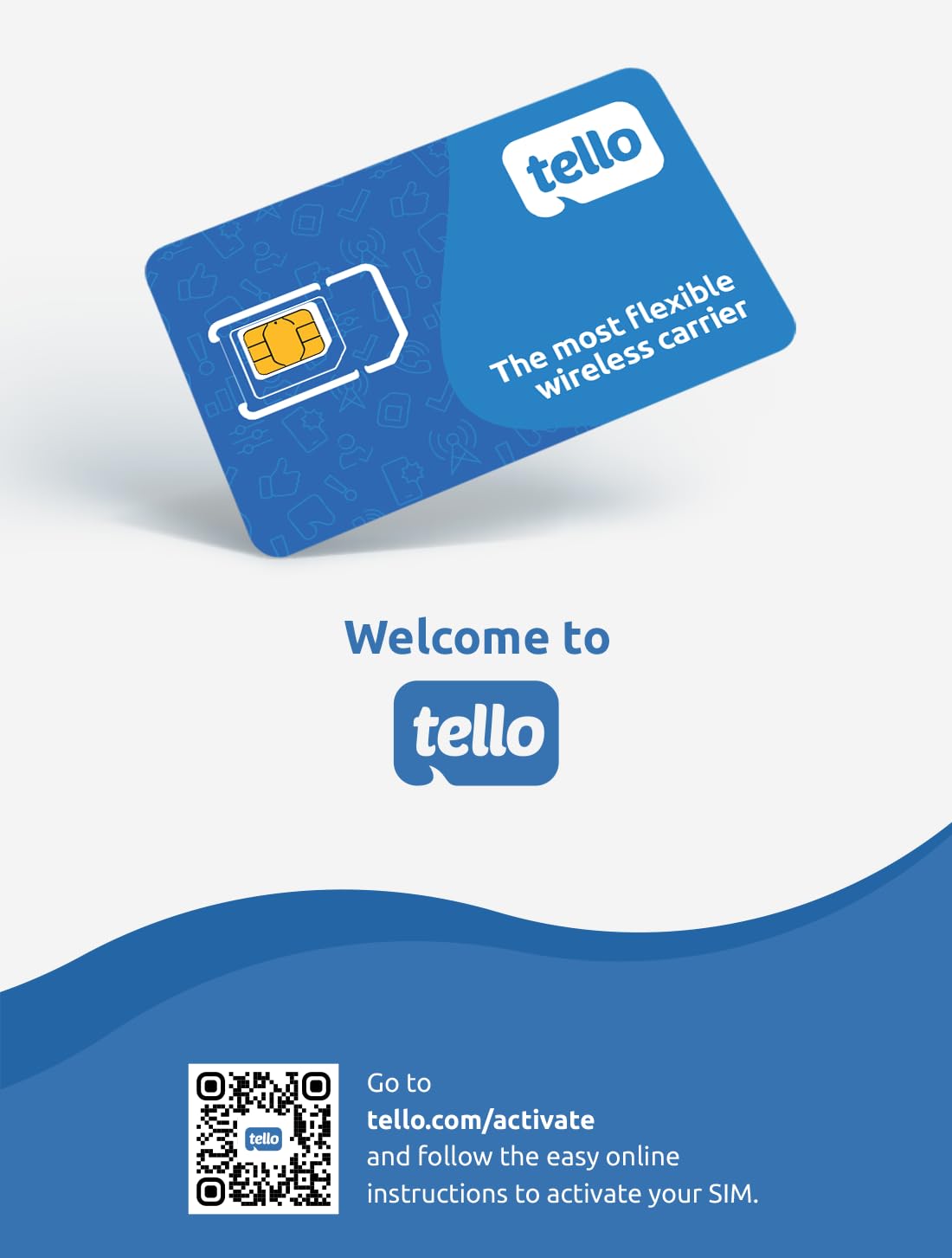 $14/Month - 5GB Data + Unlimited Minutes & Texts | Tello Mobile US Prepaid Phone Plan | Bring Your Own Phone Kit | 3 in 1 SIM Card Included | US Nation-Wide 4G LTE/5G Coverage