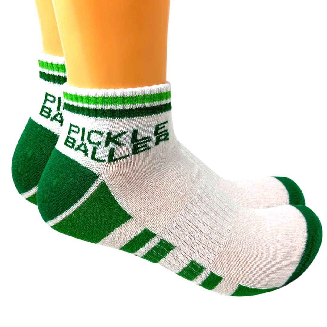 Super Fly Goods PICKLE BALLER Performance Crew Socks Socks for Men & Women Gift Mother's Father’s Day Birthday Fun pickleball Accessory Unisex (Pickleball Ankle)