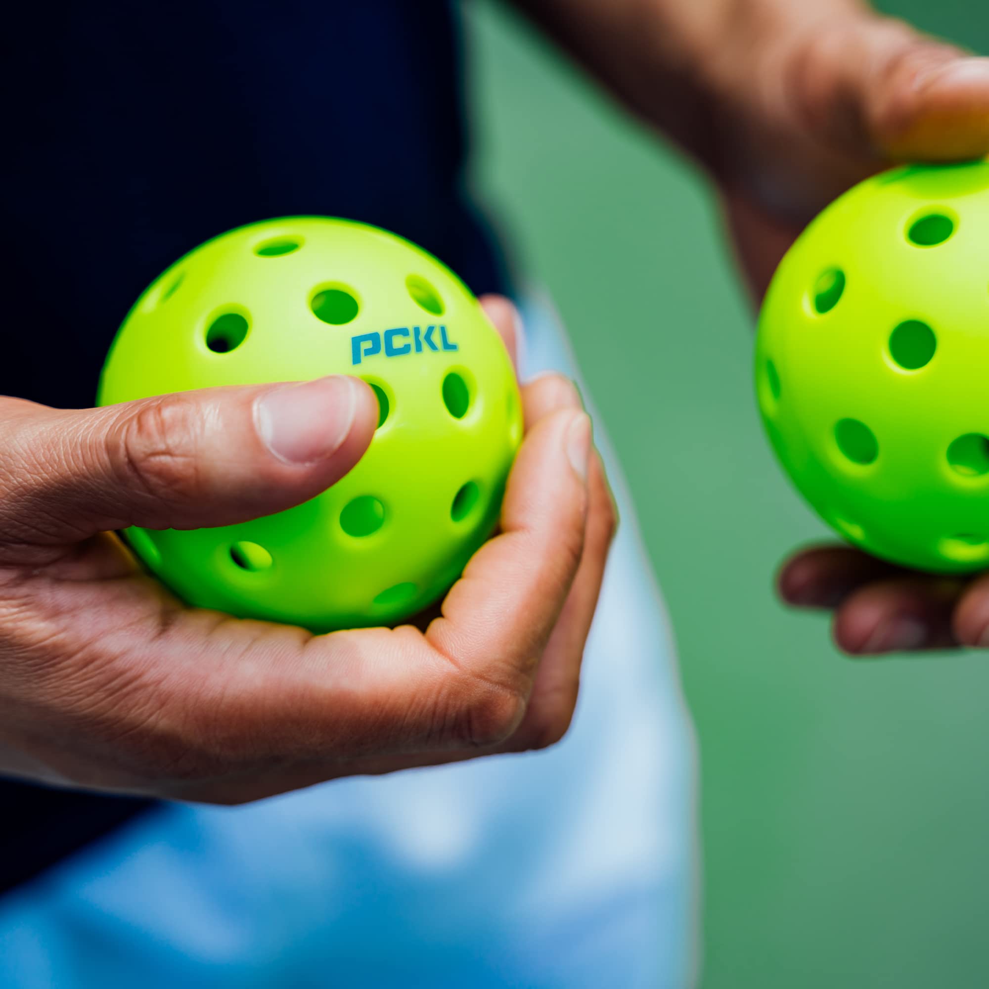 PCKL Optic Speed Pickleball Balls | Indoor & Outdoor | 4 Pack of Balls | Built to USAPA Specifications (Outdoor Neon Green)