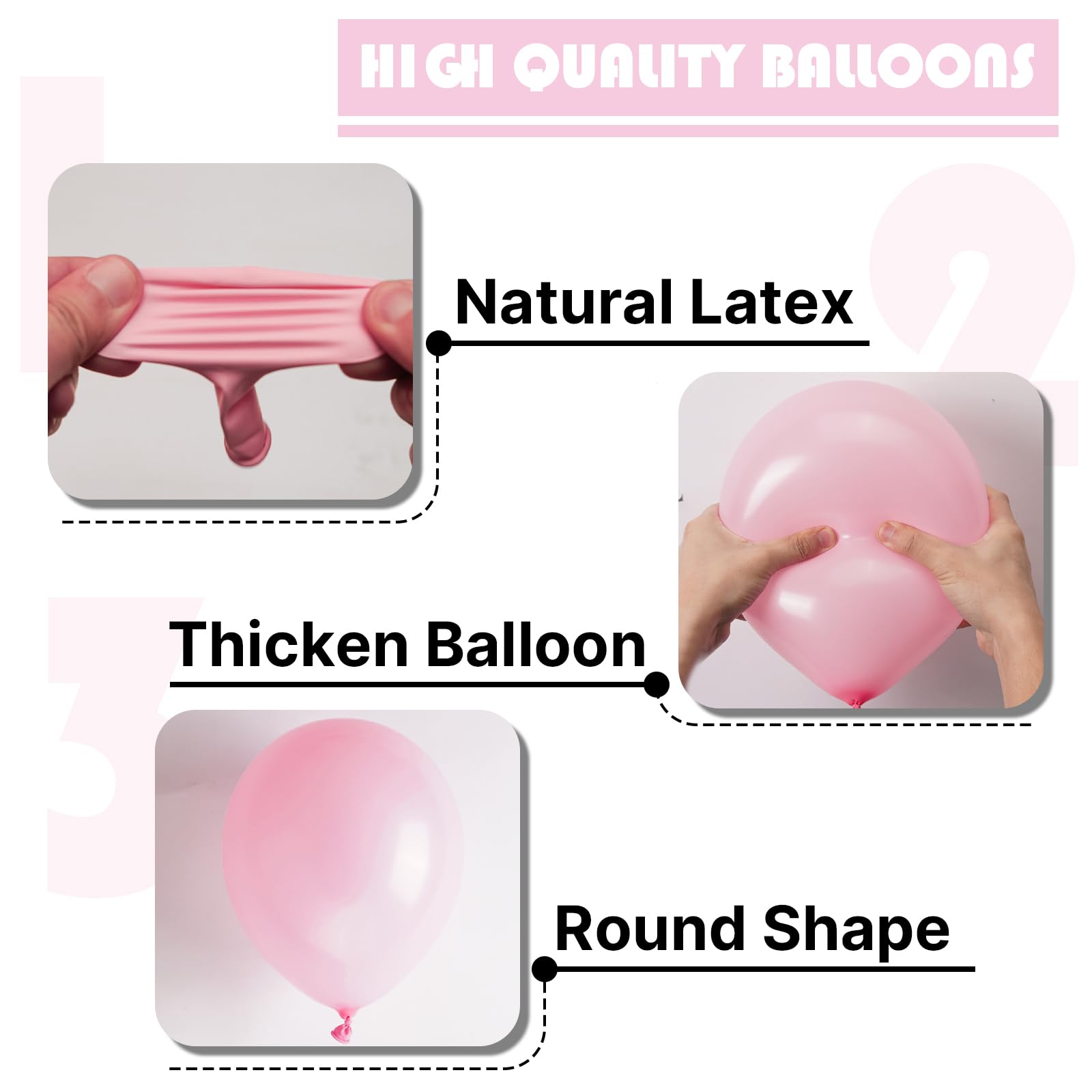 PartyWoo Light Pink Balloons 123 pcs Different Sizes of 18 12 10 5 Inch Pastel Baby Pale Pink Balloon Arch Kit Garland for Baby Shower Valentine's Day Princess Birthday Party Decorations Pink-Q05