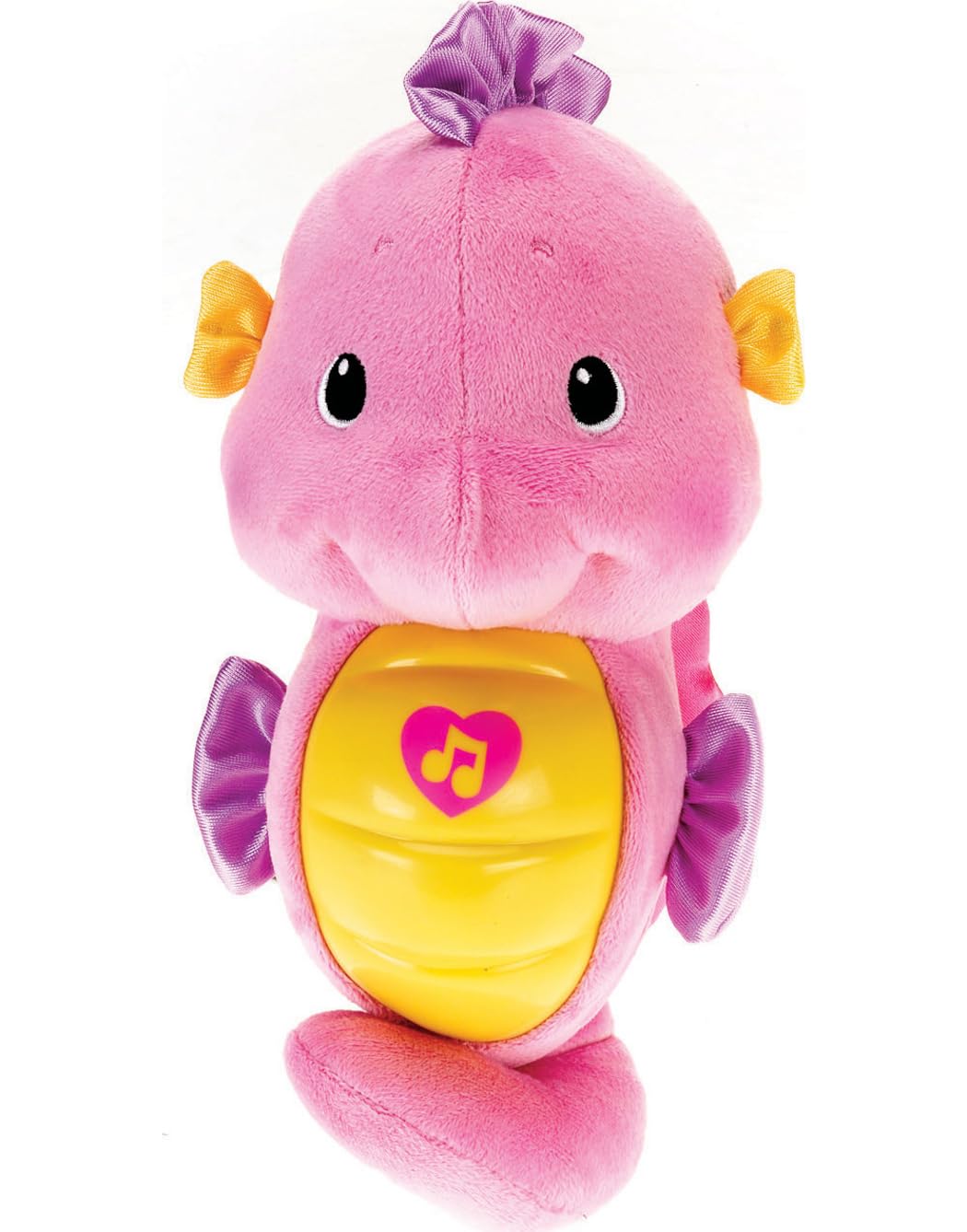 Fisher-Price Musical Baby Toy, Soothe & Glow Seahorse, Pink Plush Sound Machine with Lights & Volume Control for Newborns