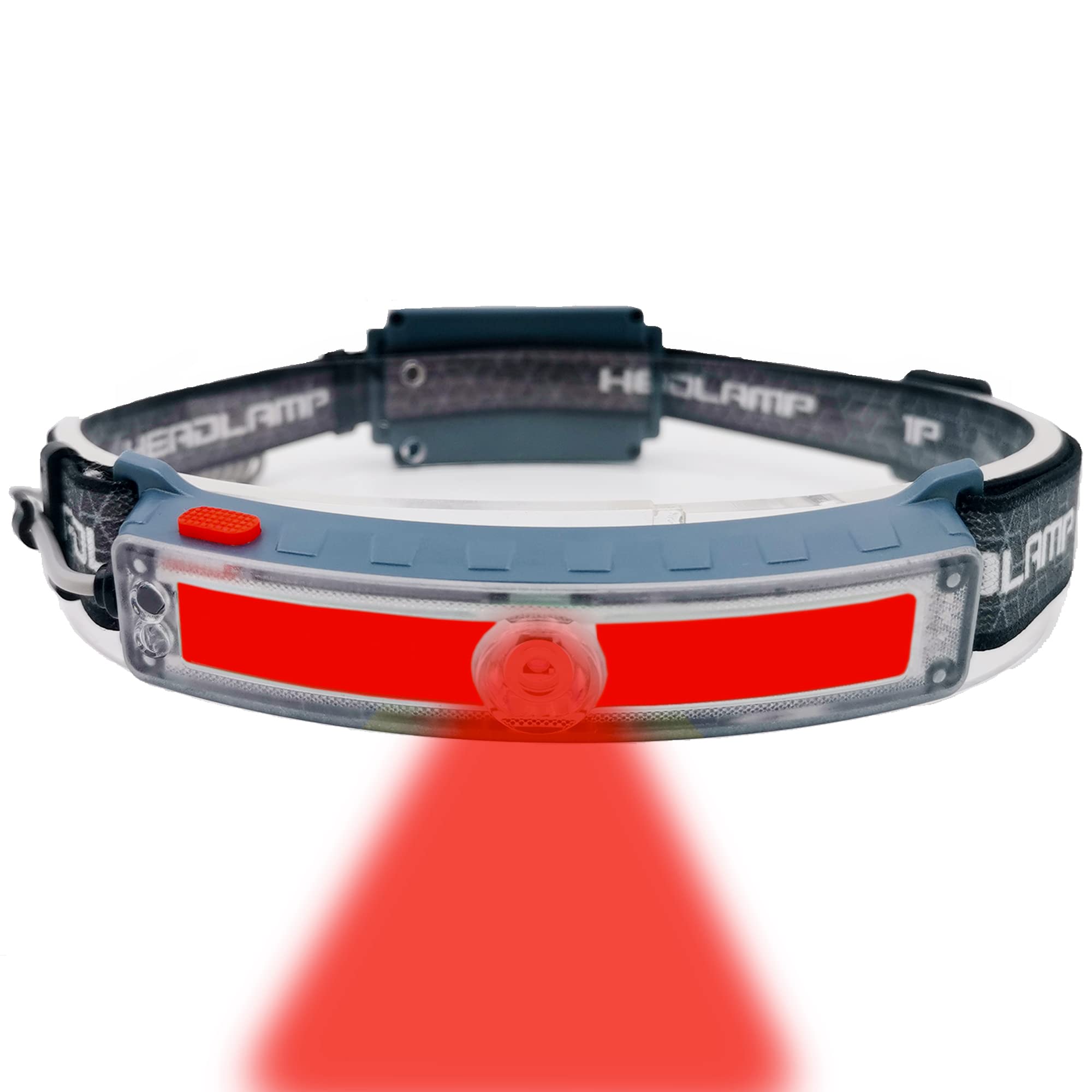 AuKvi Rechargeable Red Light Headlamp, Red Light 230°Wide Beam with Motion Sensor 6 Modes Red LED Headlamp for Astronomy Hunting Night Vision