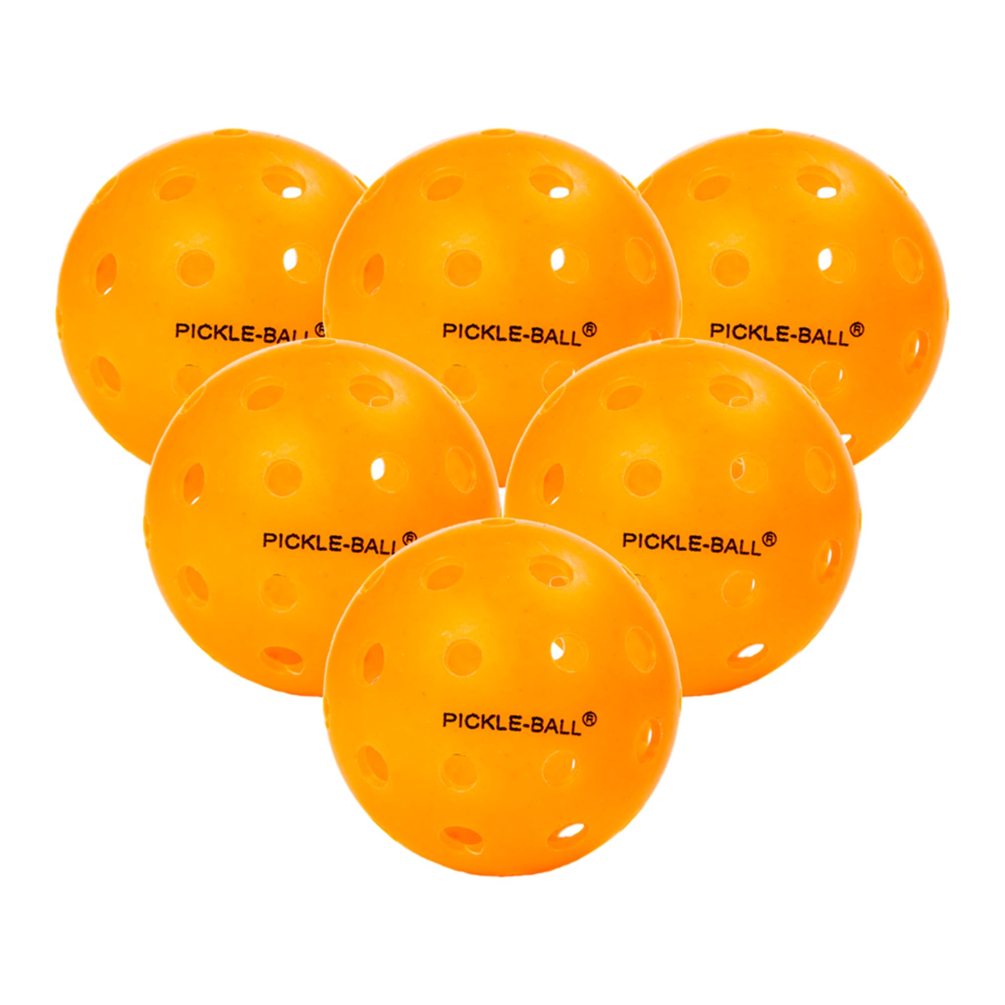 Dura Fast 40 Pickleballs | Outdoor Pickleball Balls | Orange| Pack of 6 | USAPA Approved and Sanctioned for Tournament Play