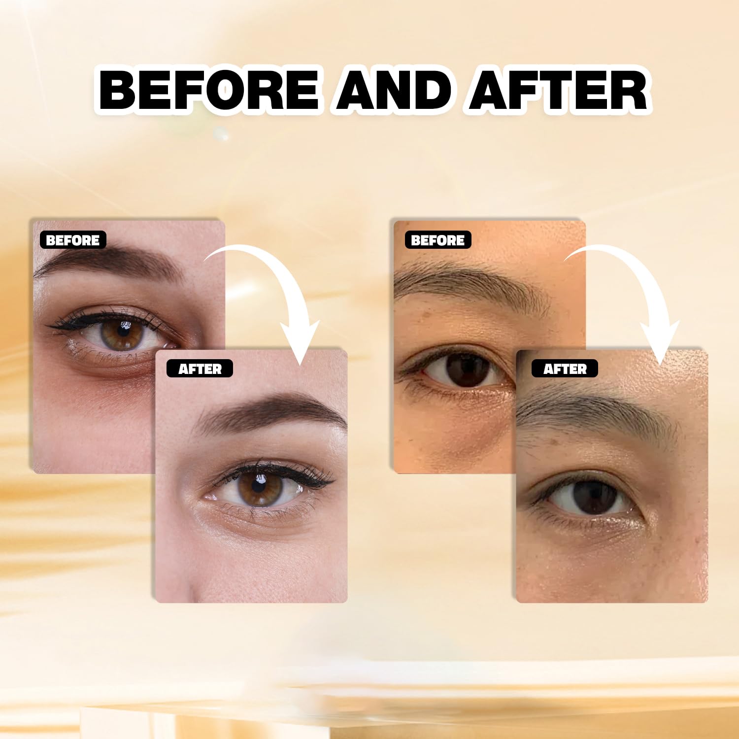Blusheva Beauty Gold Under Eye Masks – 24 Pairs Collagen & Hydrating Gel Eye Patches for Dark Circles, Puffy Eyes, Fine Lines & Anti-Aging Skincare – Vegan, Cruelty-Free Self Care Essentials