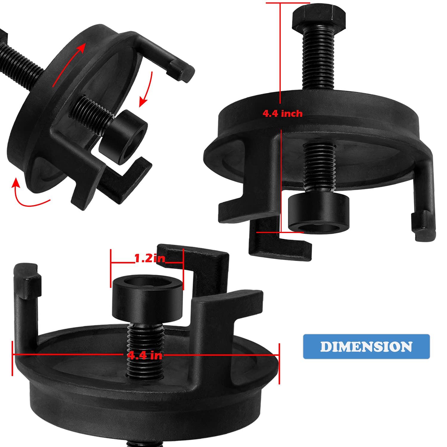 For GM LS Harmonic Balancer Puller 25264 Crank Pulley Puller Automotive Replacement Engine Quickly Removes Harmonic Balancers without Tapped Holes
