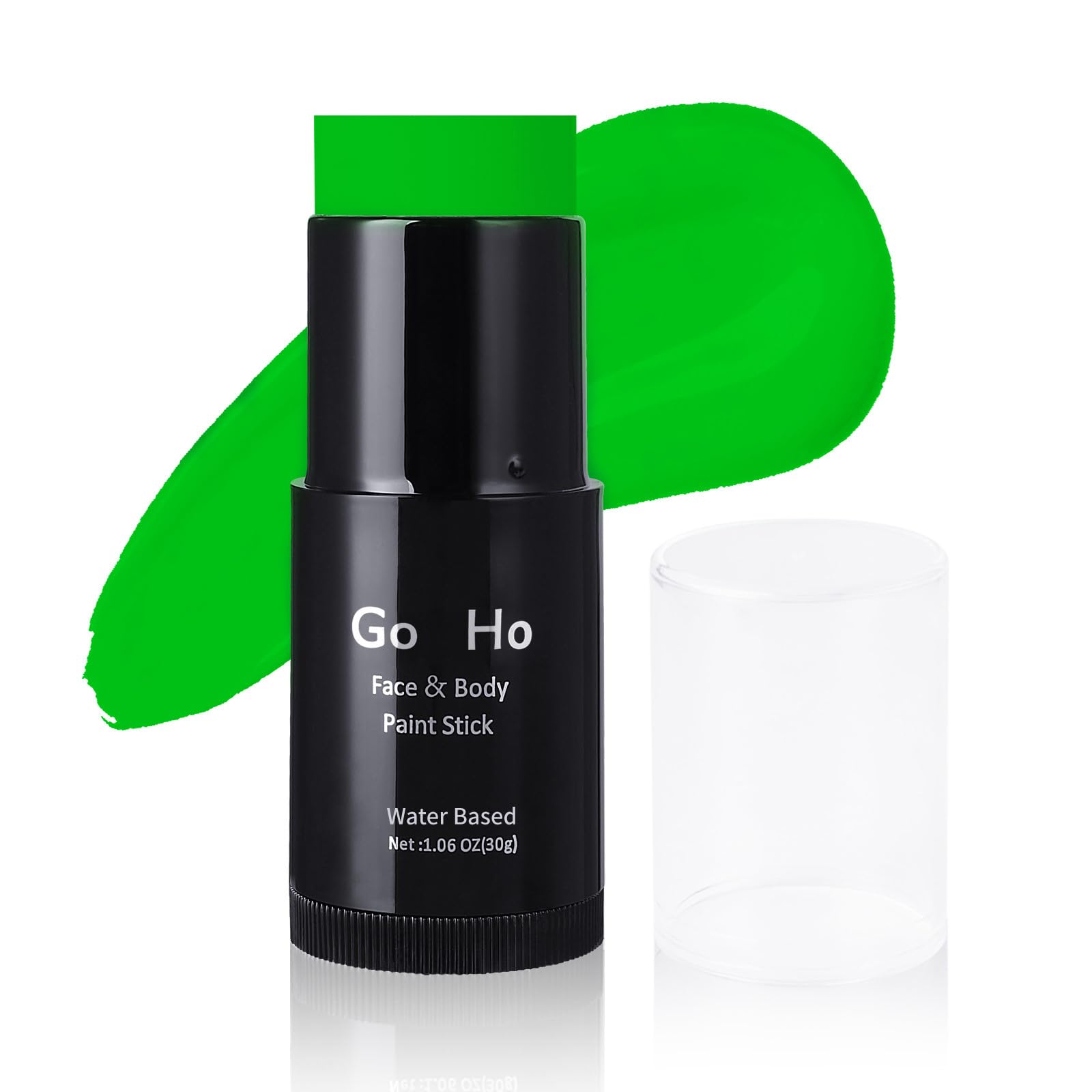 Go Ho Amazon Green Face Paint Stick,Water Based Washable Face Paint Makeup Stick,Non-toxic Full-coverage Cream Body Paint for Adults Children Halloween Cosplay SFX Fiona Gamora Shreck Dinosa Makeup