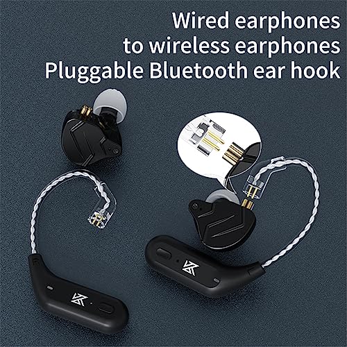 YINYOO KZ AZ09 Bluetooth 5.2 Upgraded Cable, KZ ZS10 PRO Wireless Adapter C-pins for ZSN PRO/ZSN PRO-X/zs12 pro x/ZS10 PRO X/EDX PRO/ZAR/AS16 PRO/PR2/ZS10 PRO 2/DQS/C10/CRA cca (Cpins, Black)