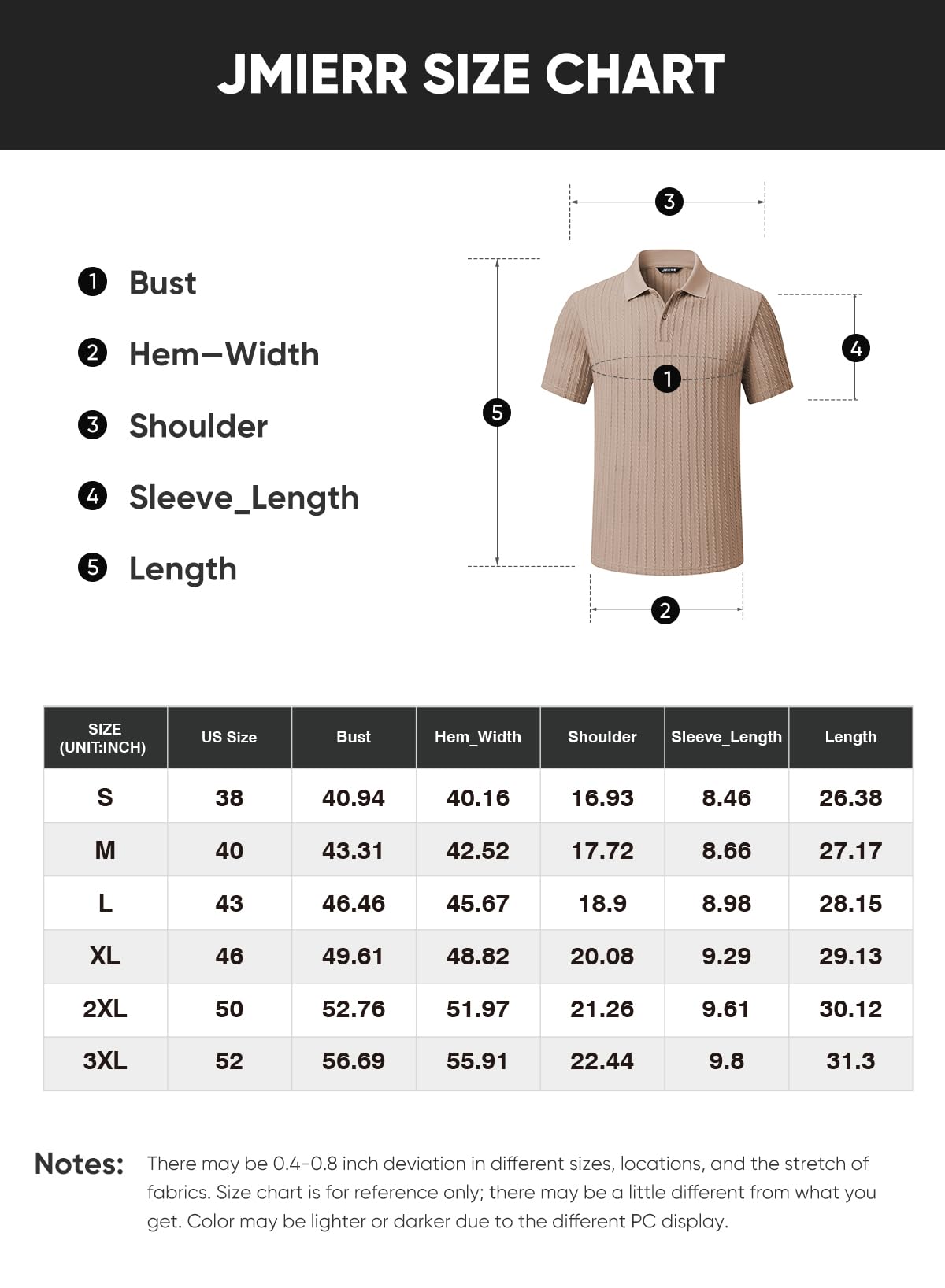 JMIERR Mens Polo Shirt Short Sleeve Casual Fashion Henley Shirts Button Dwon Knit Textured Men Gift, L, Green