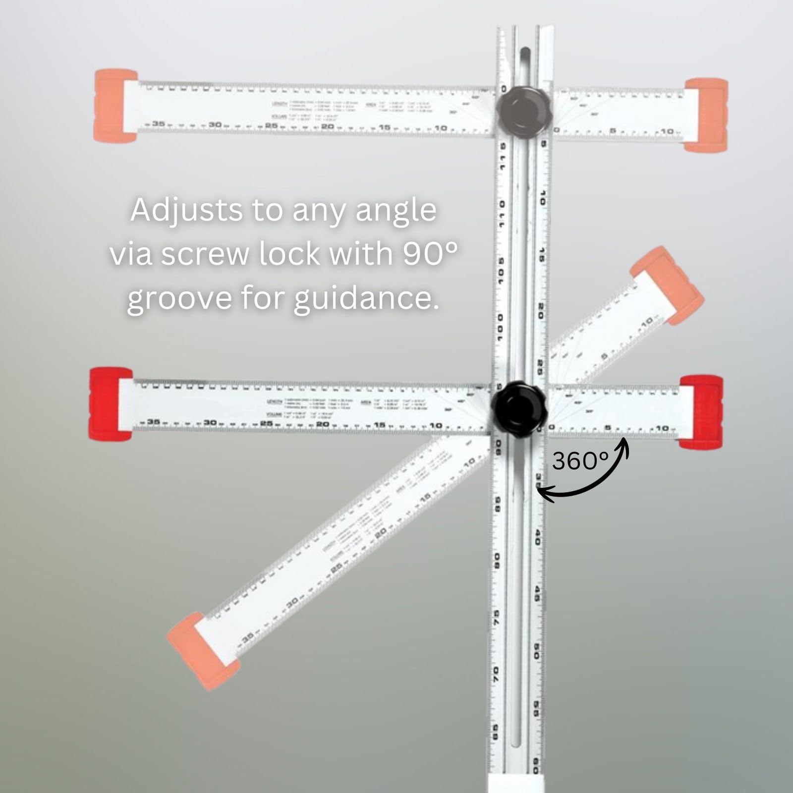 Kapro - 317 Adjustable Drywall T-Square Tool - Aluminum - for Layout and Marking - Features Sliding Head and Dual Directional Printed Scale - 48 Inch