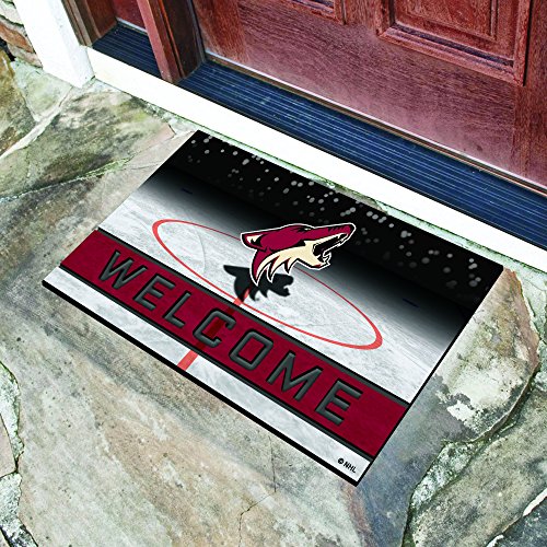 FANMATS 21272 Edmonton Oilers Crumb Rubber Outdoor Door Mat - 18in. x 30in.