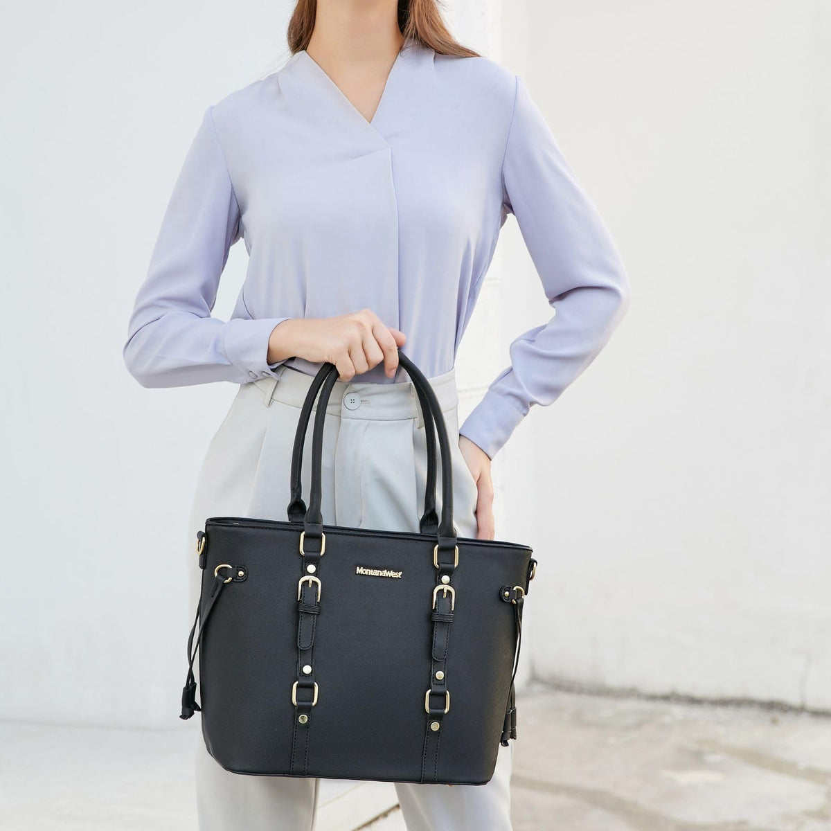 Montana West Purses and Handbags for Women Tote Purse and Wallet Set Shoulder Satchel Bag for Women 3pcs MWC3-C032WBK